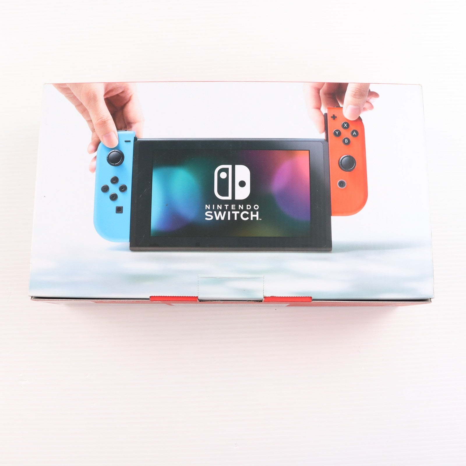 【中古即納】[Switch] (本体) Nintendo Switch(ニンテンドースイッチ) Joy-Con(L) ネオンブルー/R ネオンレッド 任天堂(HAC-S-KABAA)(20170303)