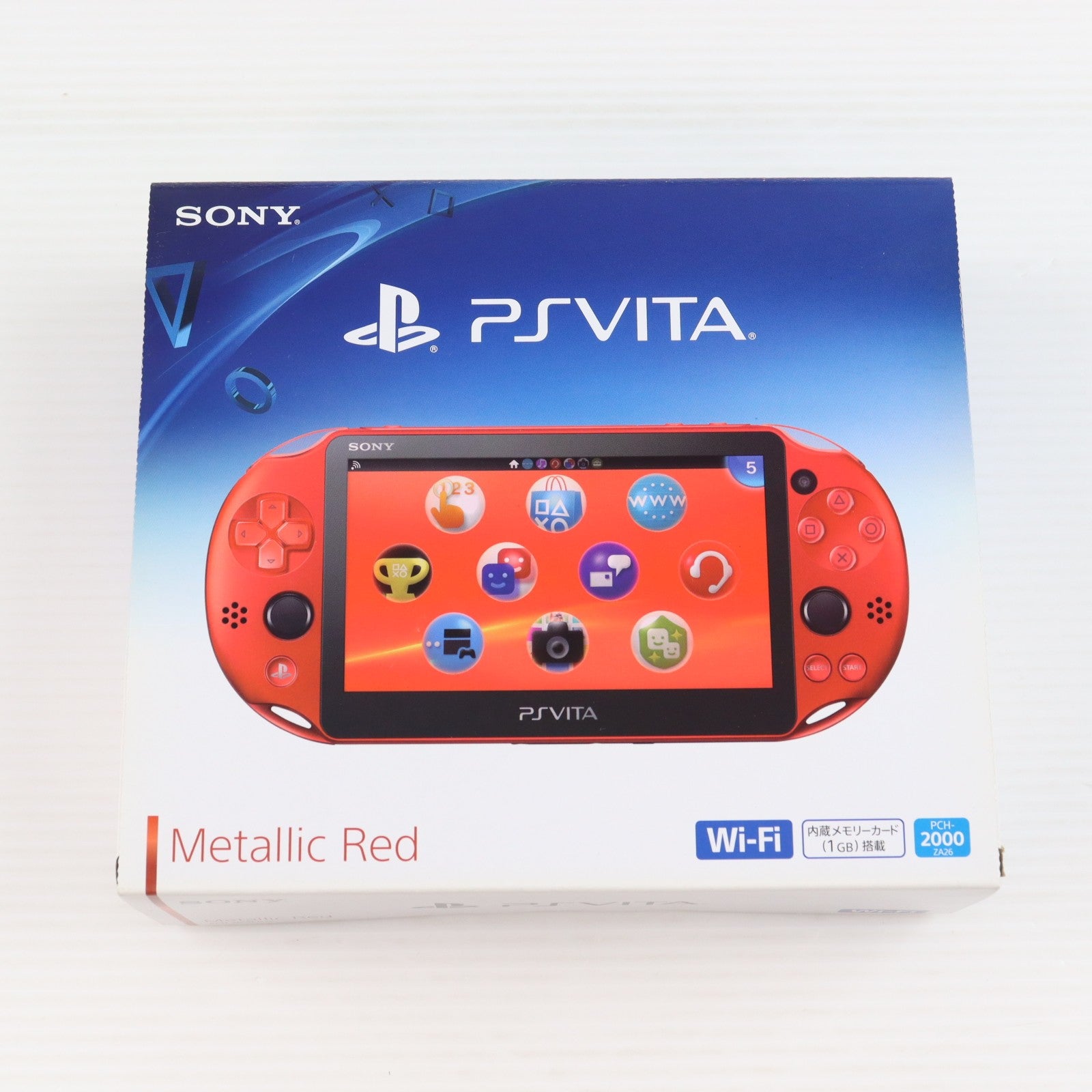 【中古即納】[PSVita] (本体) PlayStation Vita(プレイステーション ヴィータ) Wi-Fiモデル メタリック・レッド SIE(PCH-2000ZA26)(20161201)