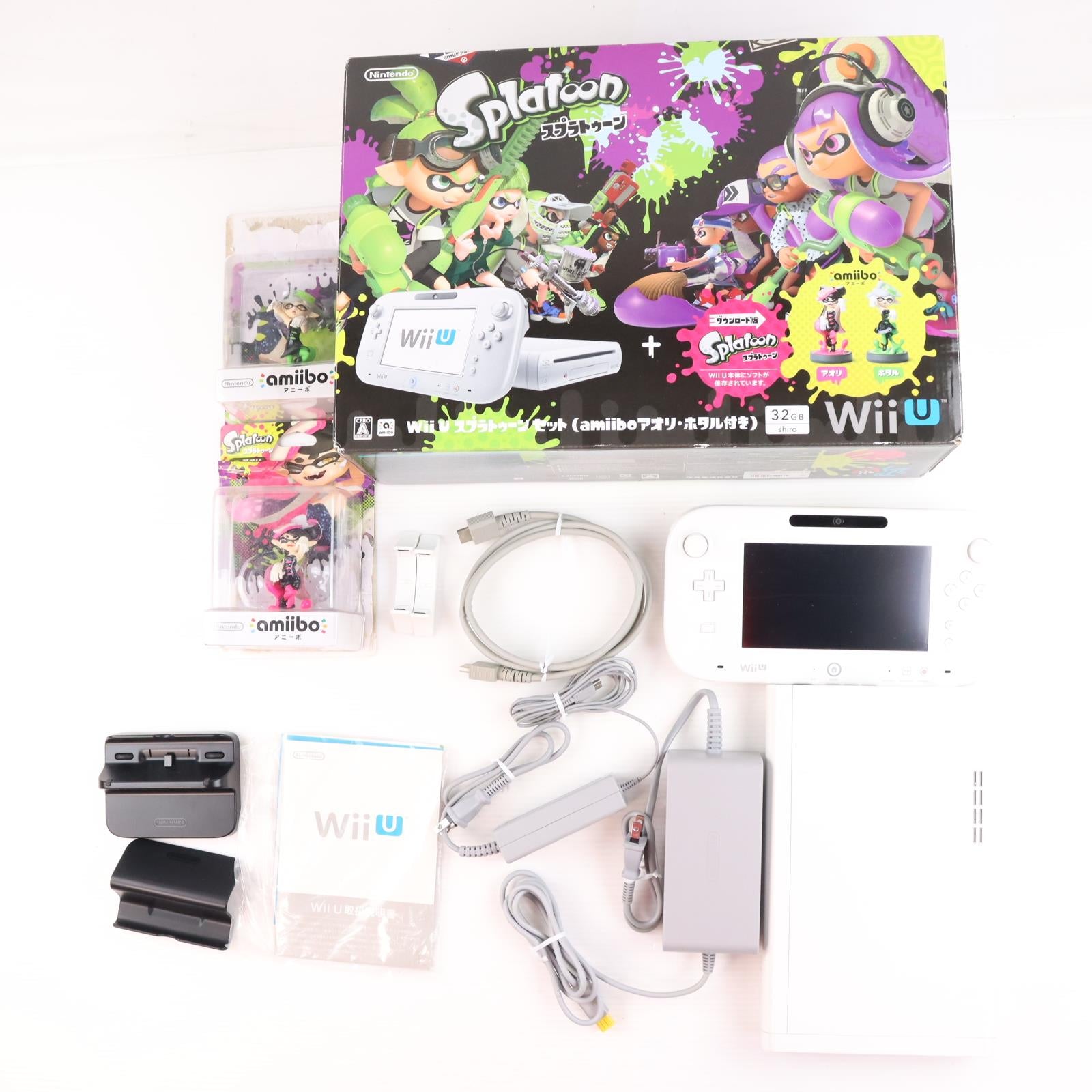 【中古即納】[WiiU] (本体) Wii U スプラトゥーン セット(amiibo アオリ・ホタル付き) 任天堂(WUP-S-WHAT)(20160707)
