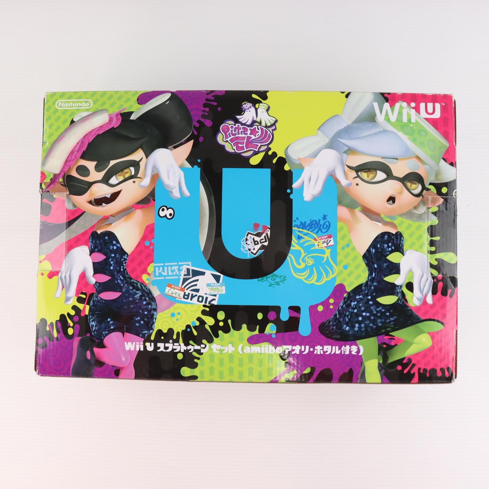 【中古即納】[WiiU] (本体) Wii U スプラトゥーン セット(amiibo アオリ・ホタル付き) 任天堂(WUP-S-WHAT)(20160707)