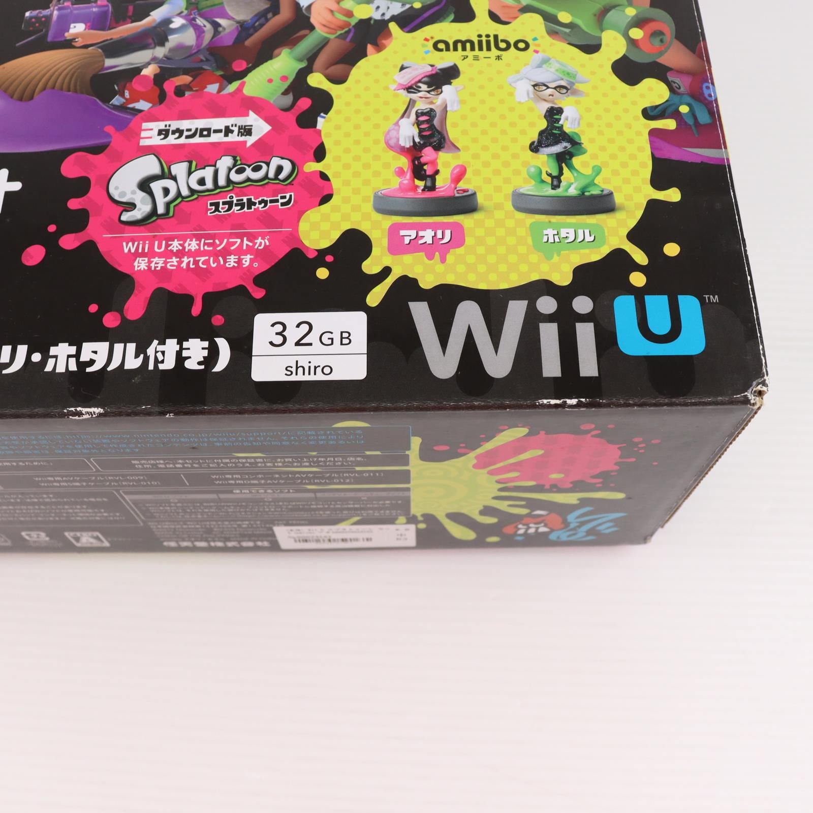 【中古即納】[WiiU] (本体) Wii U スプラトゥーン セット(amiibo アオリ・ホタル付き) 任天堂(WUP-S-WHAT)(20160707)