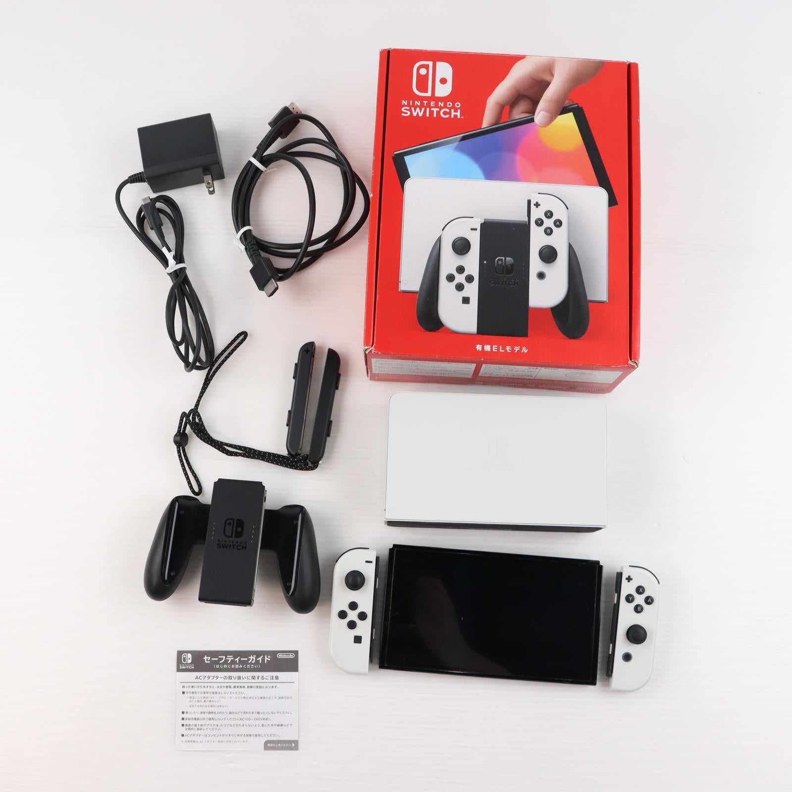 【中古即納】[Switch] (本体) Nintendo Switch(ニンテンドースイッチ) 有機ELモデル Joy-Con(L)/R ホワイト 任天堂(HEG-S-KAAAA)(20211008)