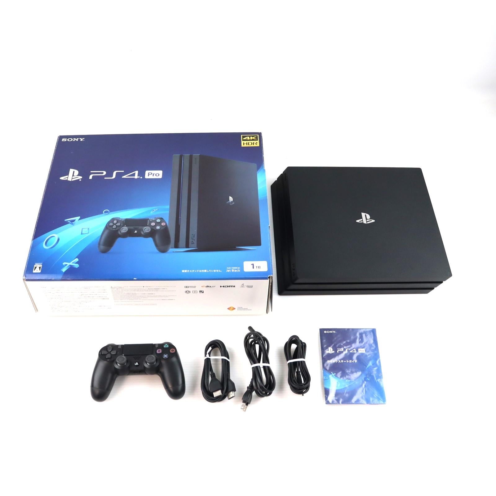 【中古即納】[PS4] (本体) PlayStation 4 Pro(プレイステーション4 プロ) ジェット・ブラック 1TB SIE(CUH-7200BB01)(20180927)