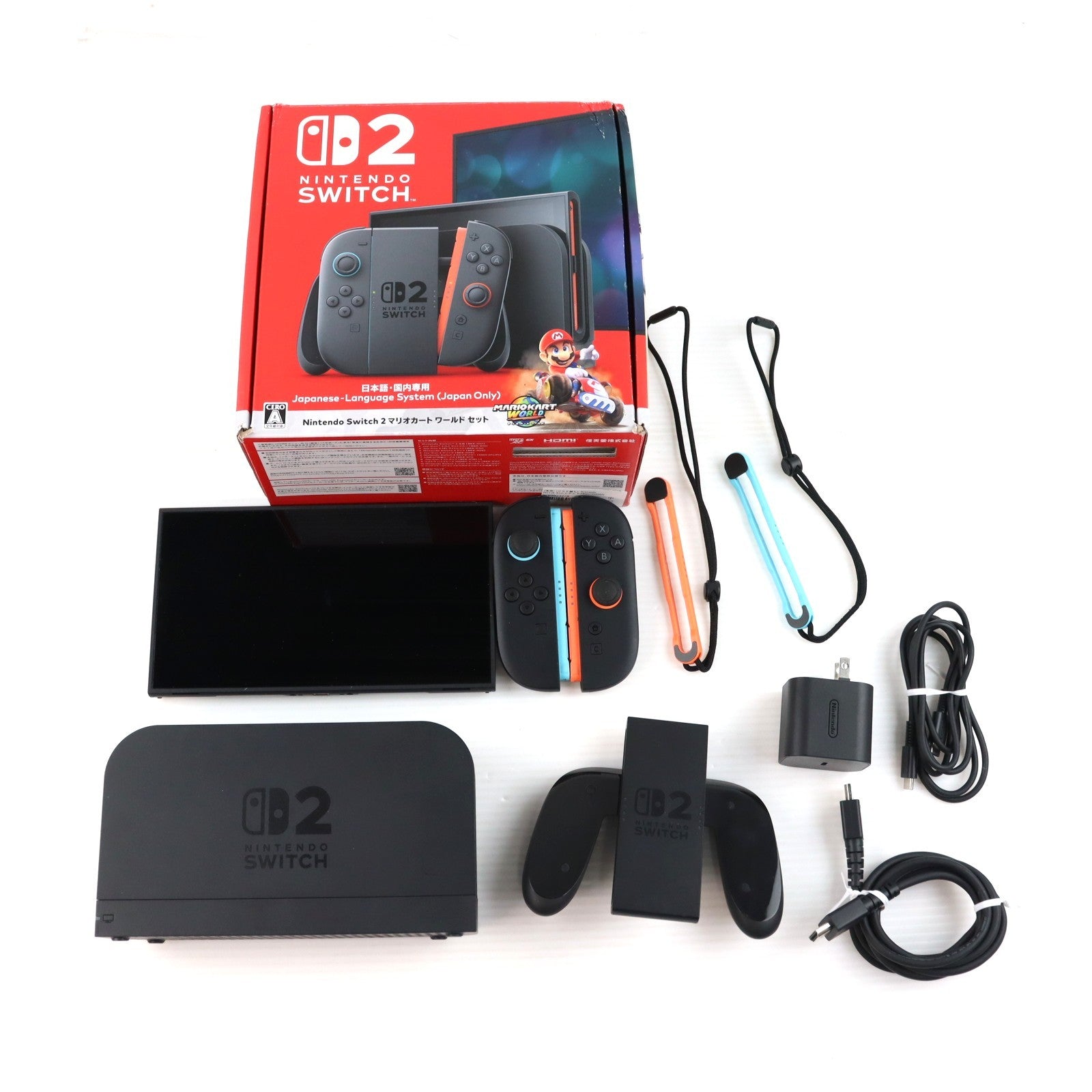【中古即納】[Switch2] (本体)(ソフト無し) Nintendo Switch 2(ニンテンドースイッチ2)(日本語・国内専用) マリオカート ワールド セット 任天堂(BEE-S-KB6PA)(20250605)
