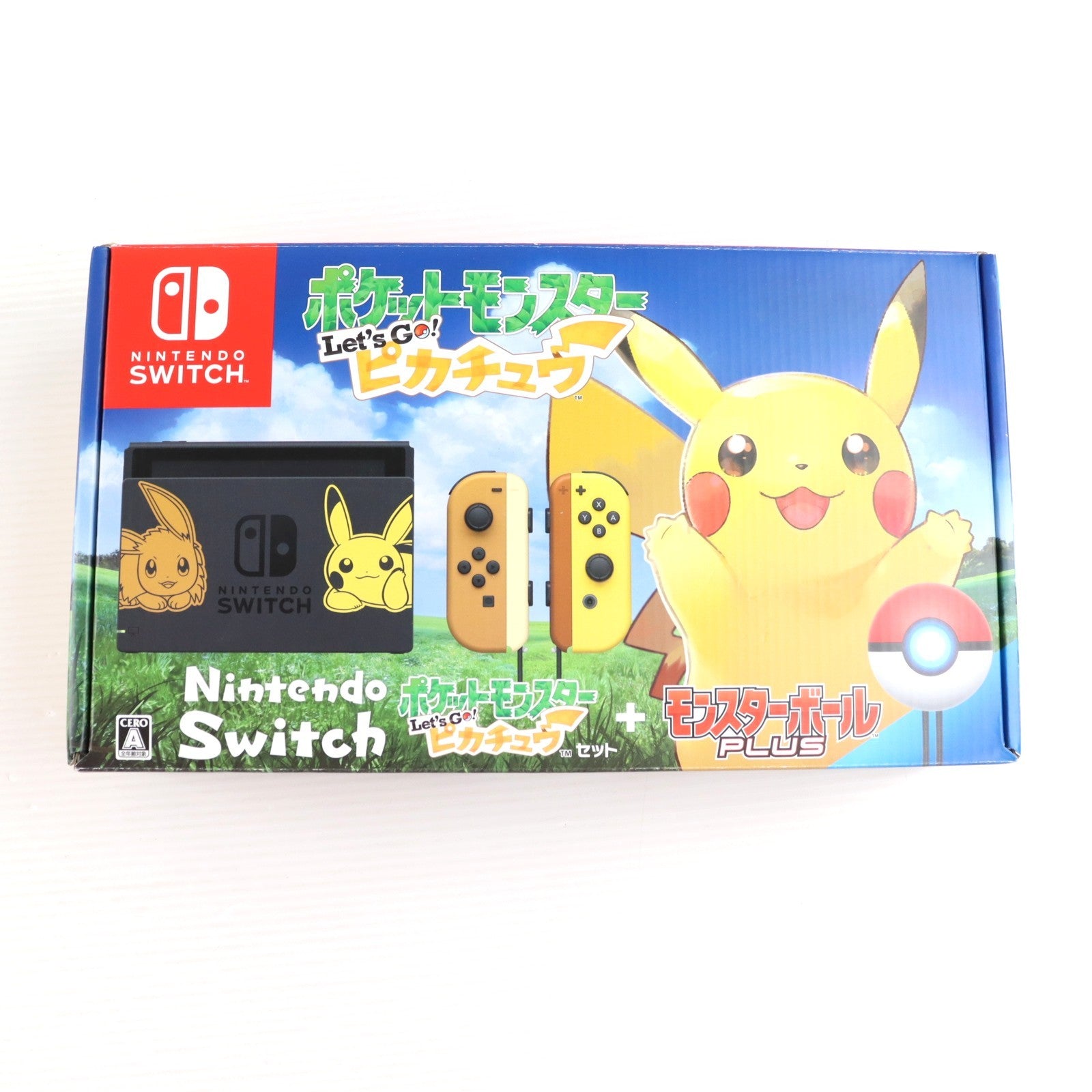 【中古即納】[Switch] (本体)(ソフト無し) Nintendo Switch(ニンテンドースイッチ) ポケットモンスター Let's Go! ピカチュウセット(モンスターボール Plus付き) 任天堂(HAC-S-KFAGA)(20181116)