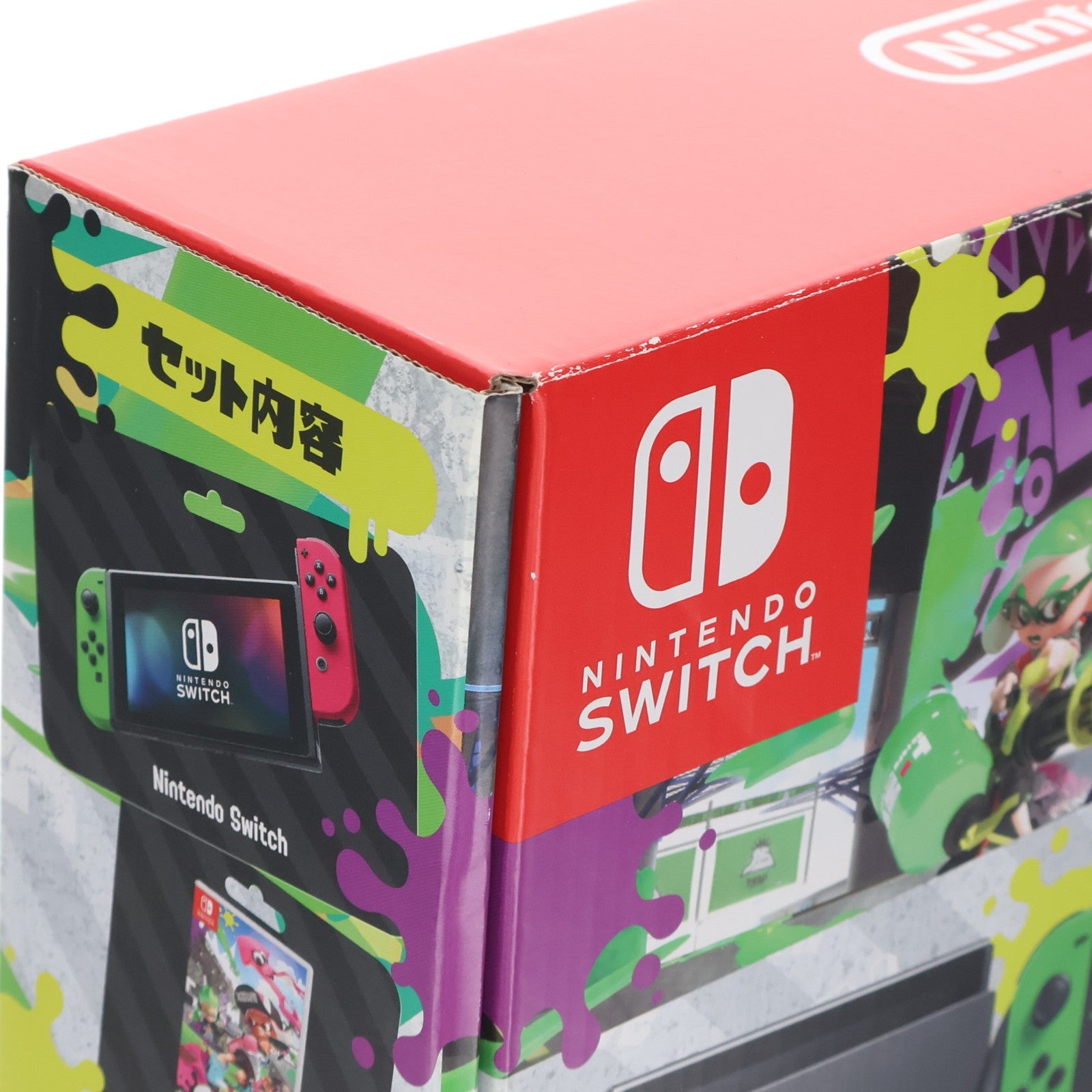 【中古即納】[Switch] (本体) ステッカー無し Nintendo Switch(ニンテンドースイッチ) スプラトゥーン2セット 任天堂(HAC-S-KACEA)(20170721)