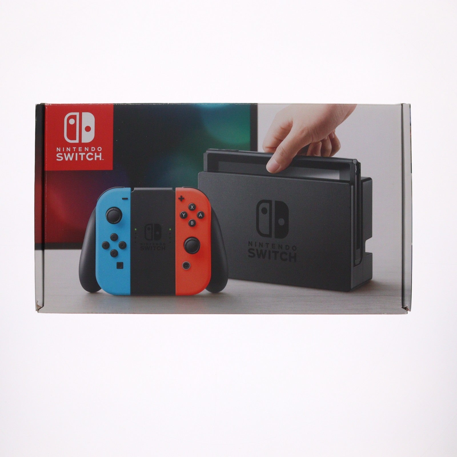【中古即納】[Switch] (本体) Nintendo Switch(ニンテンドースイッチ) Joy-Con(L) ネオンブルー/R ネオンレッド 任天堂(HAC-S-KABAA)(20170303)