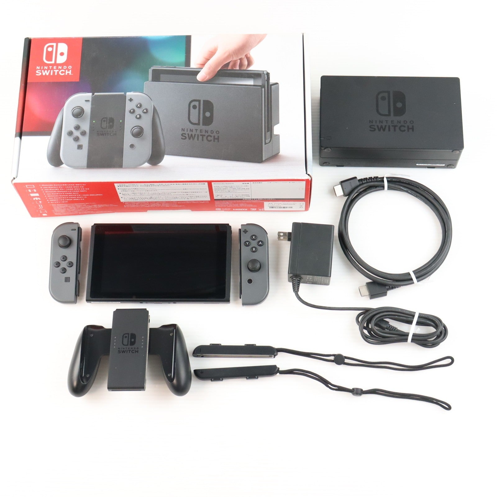 【中古即納】[Switch] (本体) Nintendo Switch(ニンテンドースイッチ) Joy-Con(L)/R グレー 任天堂(HAC-S-KAAAA)(20170303)