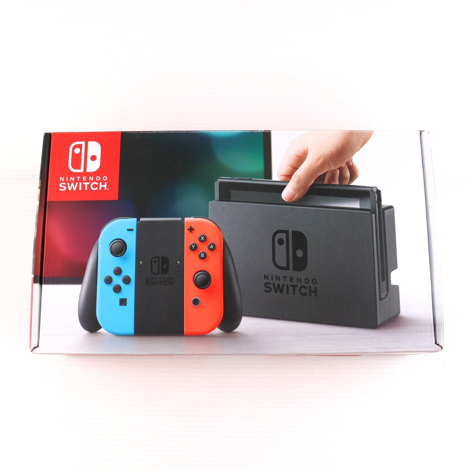 【中古即納】[Switch] (本体) Nintendo Switch(ニンテンドースイッチ) Joy-Con(L) ネオンブルー/R ネオンレッド 任天堂(HAC-S-KABAA)(20170303)