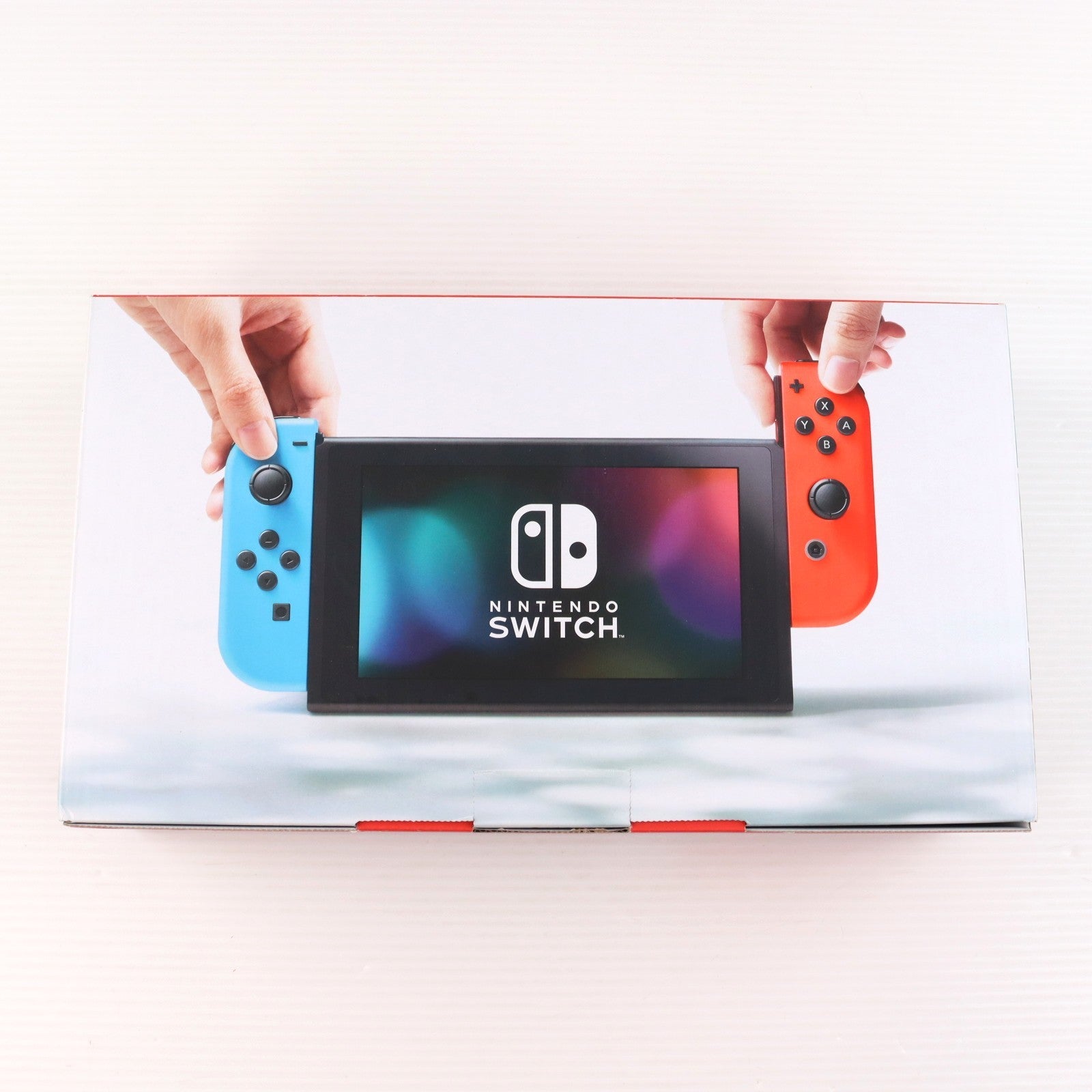 【中古即納】[Switch] (本体) Nintendo Switch(ニンテンドースイッチ) Joy-Con(L) ネオンブルー/R ネオンレッド 任天堂(HAC-S-KABAA)(20170303)