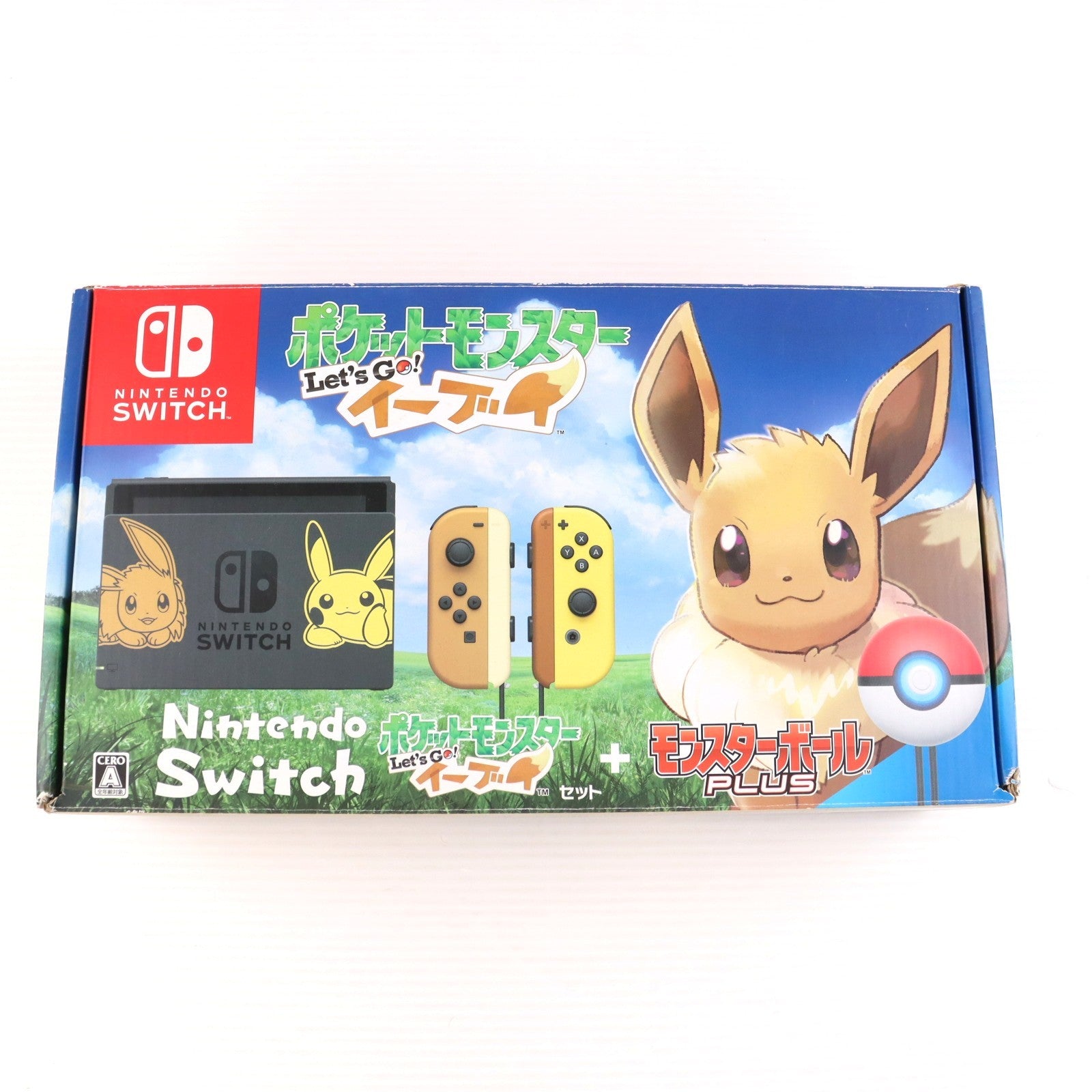 【中古即納】[Switch] (本体)(ソフト無し) Nintendo Switch(ニンテンドースイッチ) ポケットモンスター Let's Go! イーブイセット(モンスターボール Plus付き) 任天堂(HAC-S-KFAGB)(20181116)