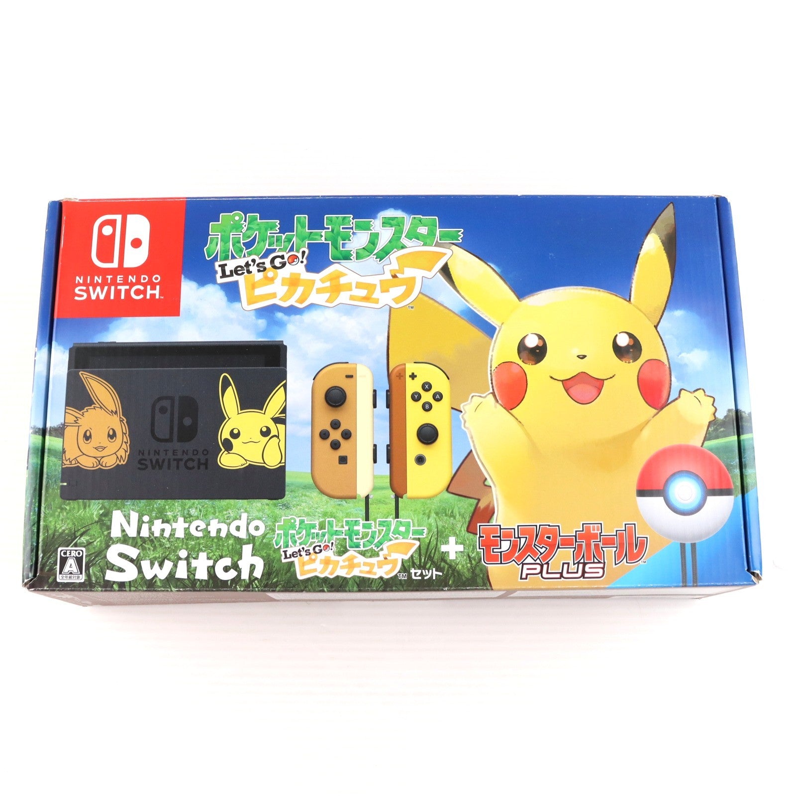 【中古即納】[Switch] (本体)(ソフト無し) Nintendo Switch(ニンテンドースイッチ) ポケットモンスター Let's Go! ピカチュウセット(モンスターボール Plus付き) 任天堂(HAC-S-KFAGA)(20181116)