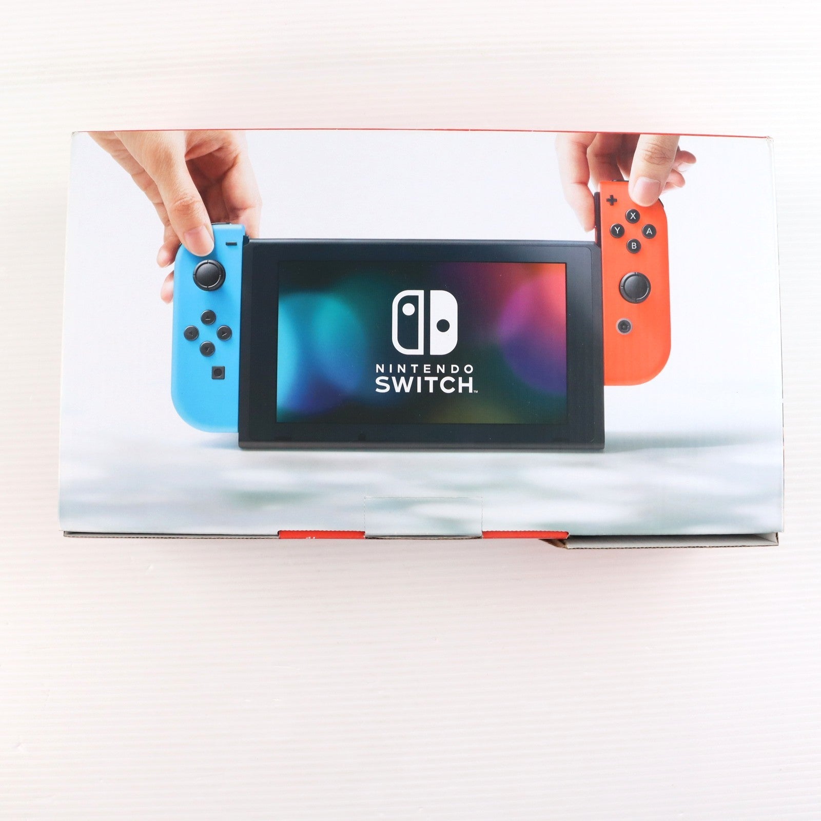 【中古即納】[Switch] (本体) Nintendo Switch(ニンテンドースイッチ) Joy-Con(L) ネオンブルー/R ネオンレッド 任天堂(HAC-S-KABAA)(20170303)