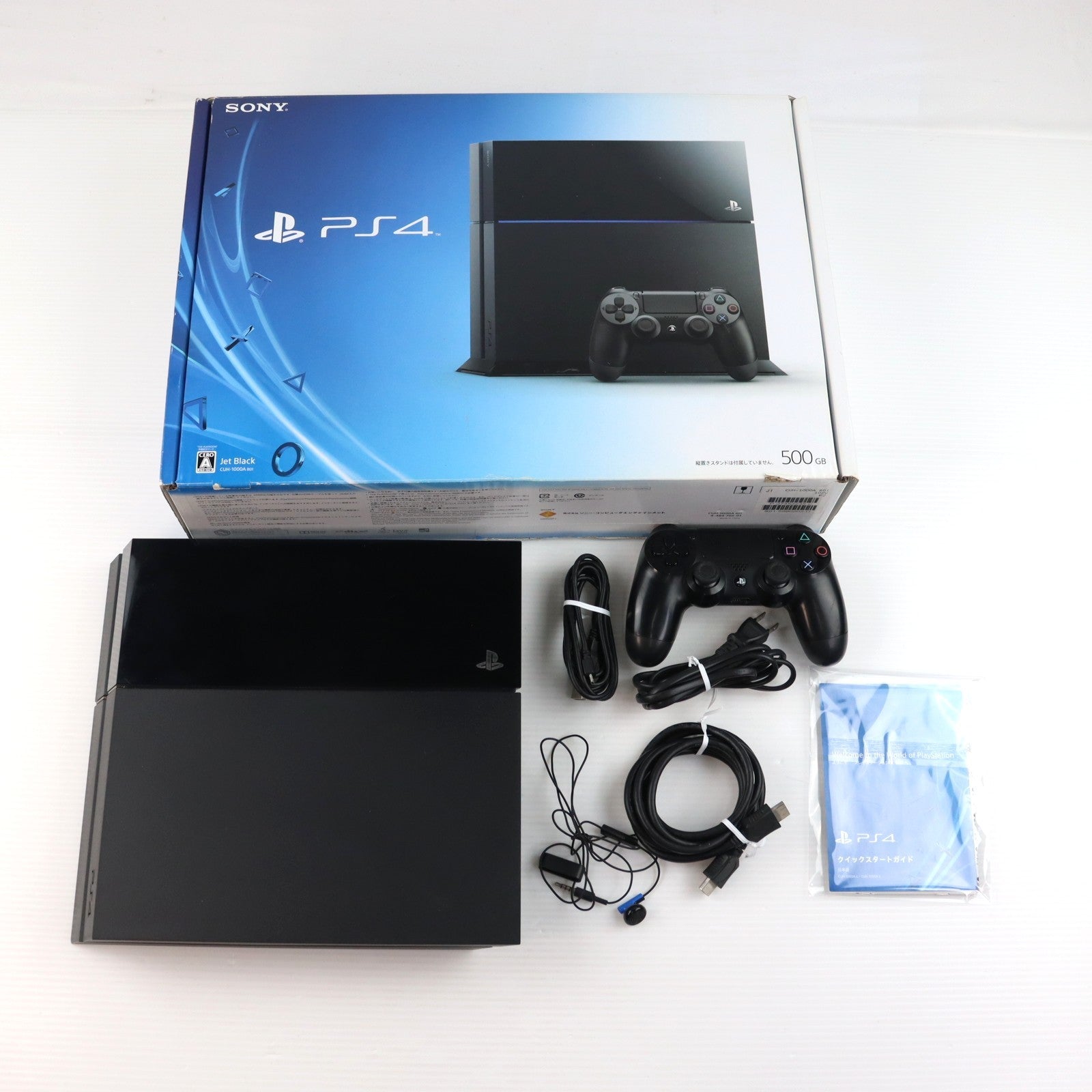 【中古即納】[PS4] (本体) PlayStation 4(プレイステーション4) ジェット・ブラック HDD500GB SCE(CUH-1000AB01)(20140222)