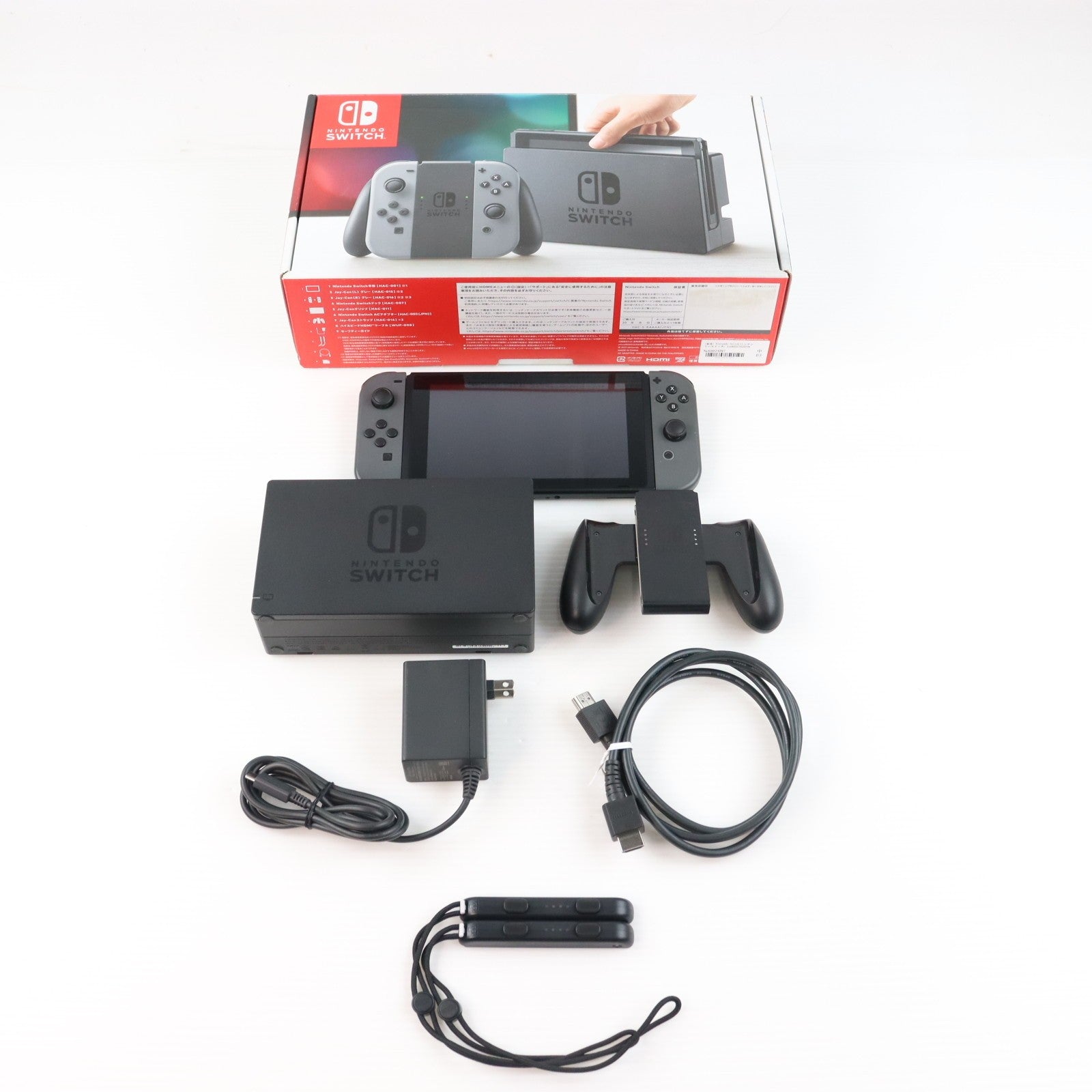【中古即納】[Switch] (本体) Nintendo Switch(ニンテンドースイッチ) Joy-Con(L)/R グレー 任天堂(HAC-S-KAAAA)(20170303)