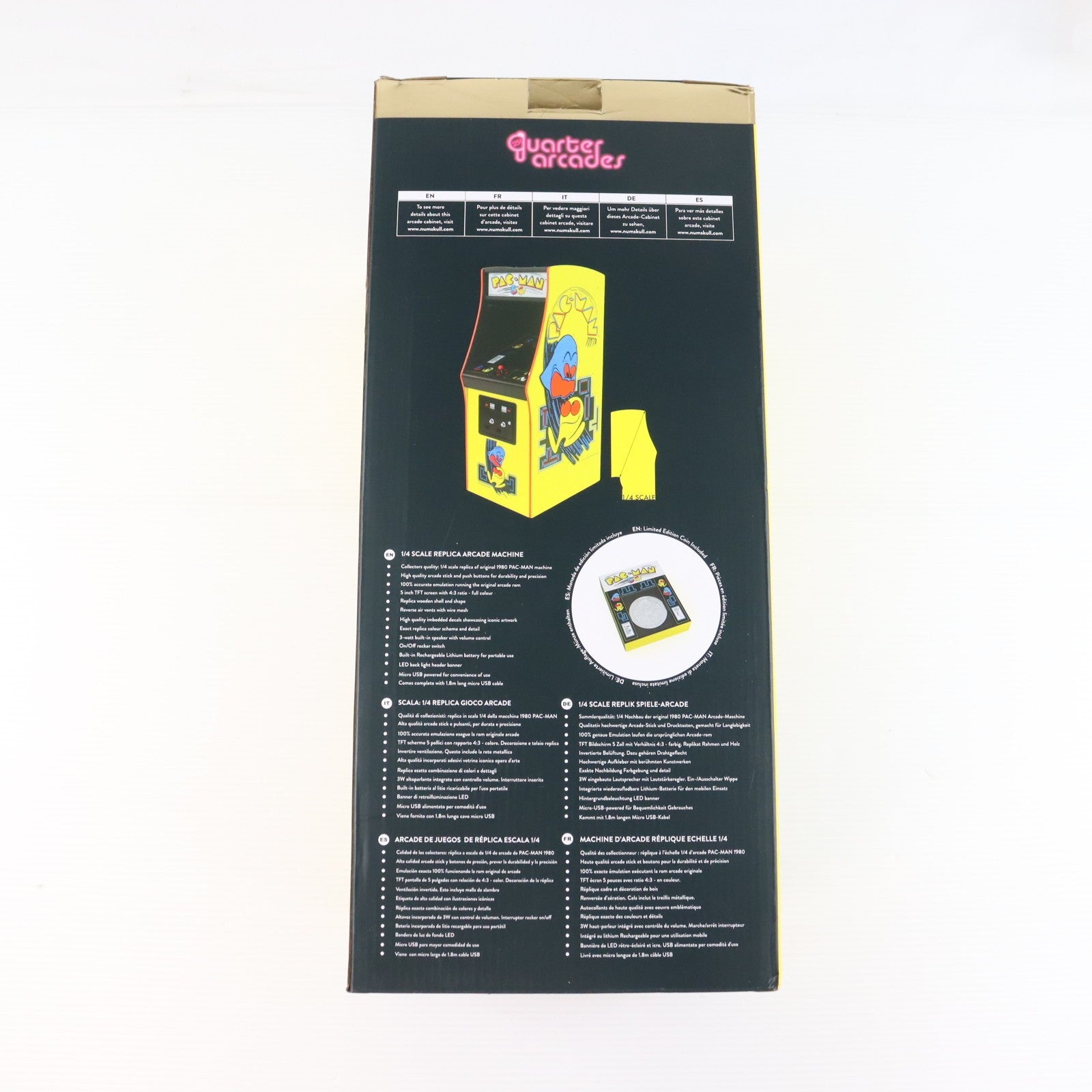 【中古即納】[ETC] Official Pac-Man Quarter Size Arcade Cabinet(オフィシャル パックマン クォーターサイズ アーケード キャビネット) Numskull(ナムスカル)(20201231)