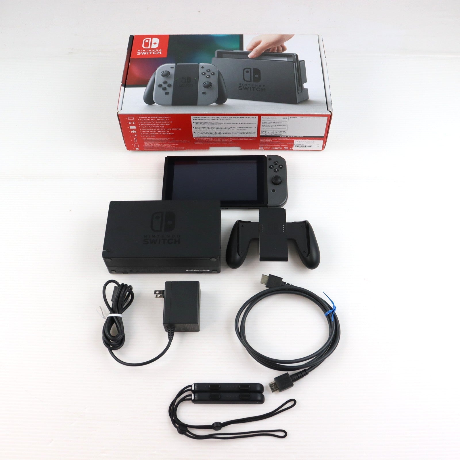 【中古即納】[Switch] (本体) Nintendo Switch(ニンテンドースイッチ) Joy-Con(L)/R グレー 任天堂(HAC-S-KAAAA)(20170303)