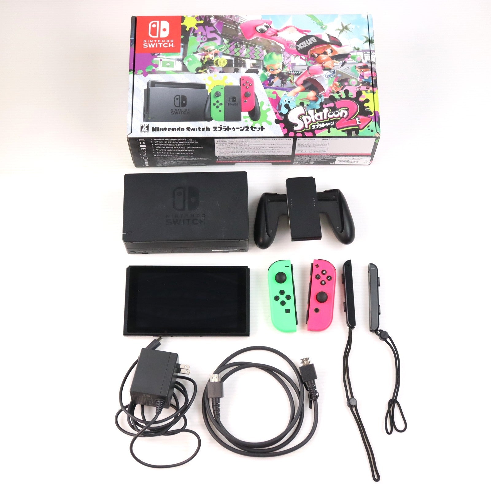【中古即納】[Switch] (本体) ステッカー無し Nintendo Switch(ニンテンドースイッチ) スプラトゥーン2セット 任天堂(HAC-S-KACEA)(20170721)