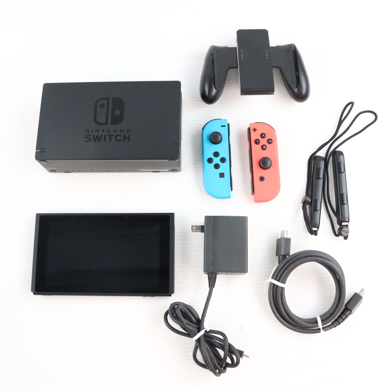 【中古即納】[Switch] (本体) Nintendo Switch(ニンテンドースイッチ) Joy-Con(L) ネオンブルー/R ネオンレッド 任天堂(HAD-S-KABAH)(20190830)