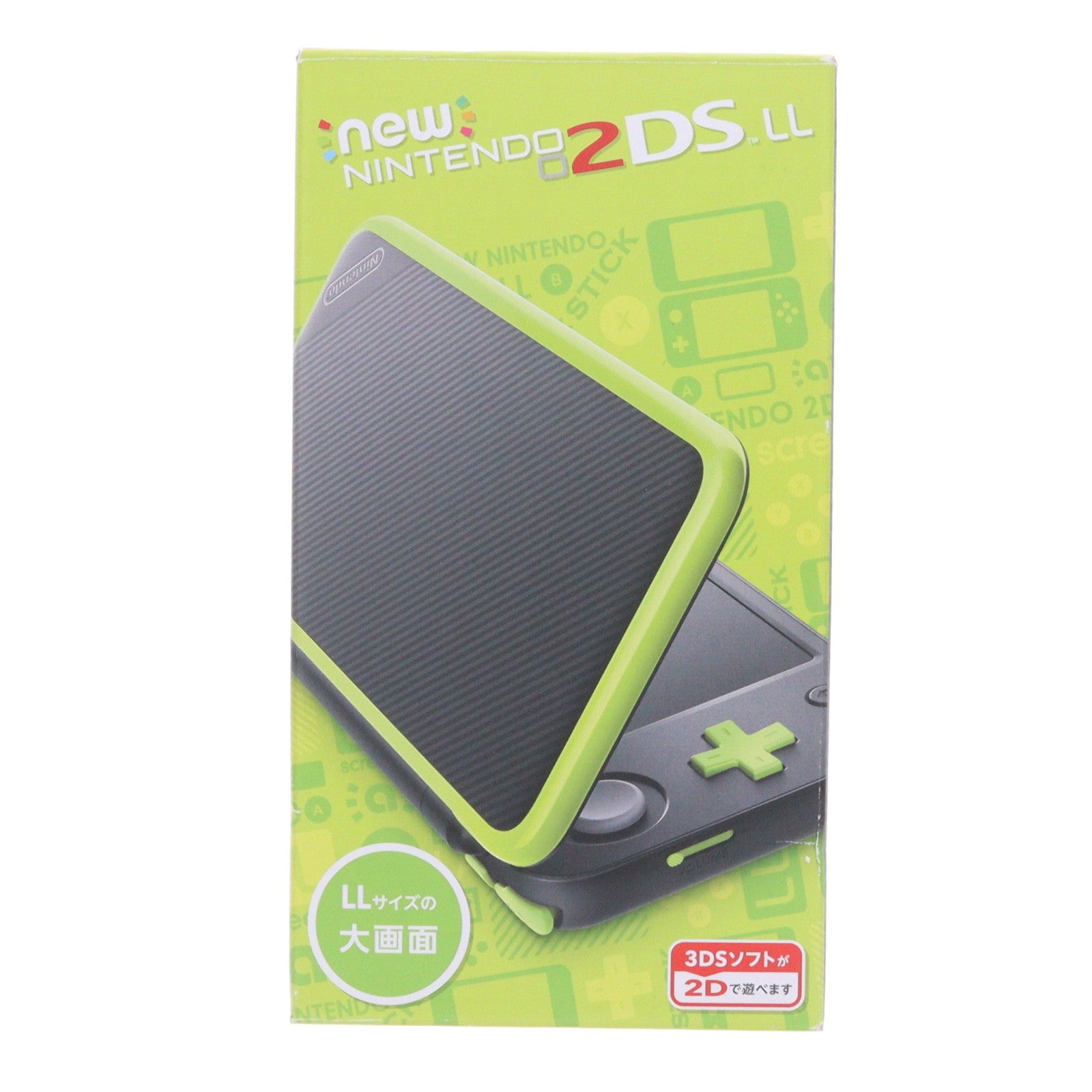 【中古即納】[3DS] (本体) Newニンテンドー2DS LL ブラック×ライム 任天堂(JAN-S-MAAA)(20171005)