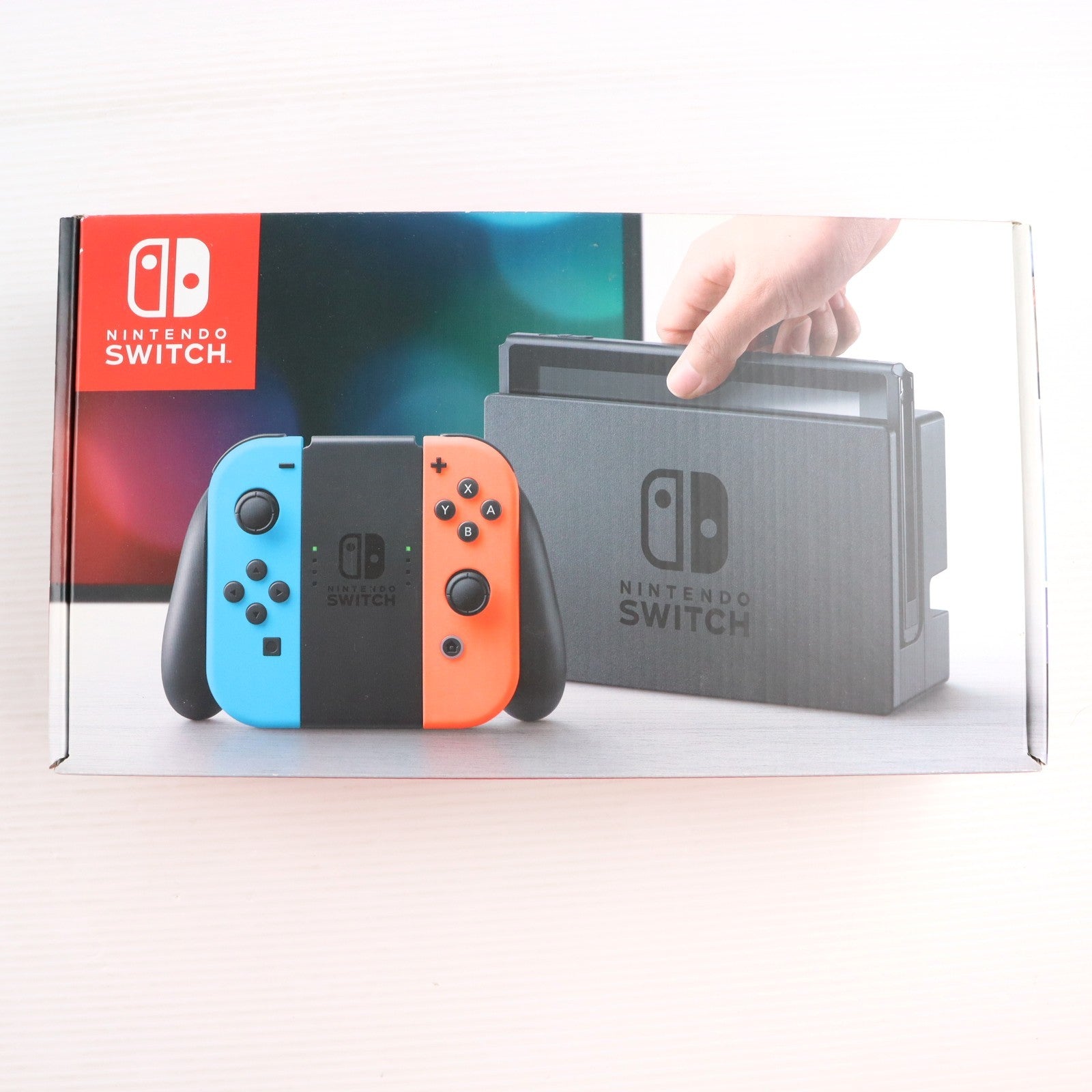 【中古即納】[Switch] (本体) Nintendo Switch(ニンテンドースイッチ) Joy-Con(L) ネオンブルー/R ネオンレッド 任天堂(HAC-S-KABAA)(20170303)