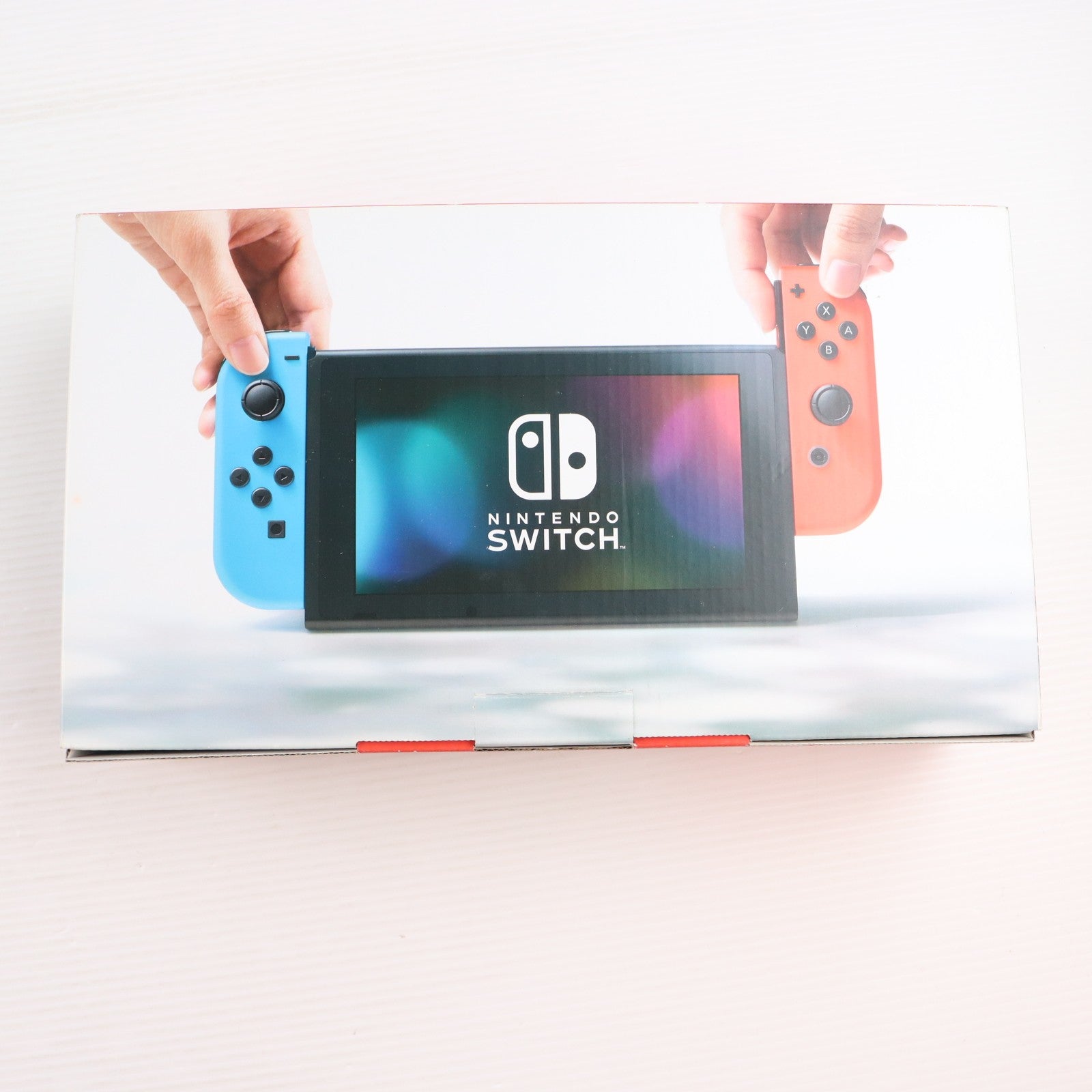 【中古即納】[Switch] (本体) Nintendo Switch(ニンテンドースイッチ) Joy-Con(L) ネオンブルー/R ネオンレッド 任天堂(HAC-S-KABAA)(20170303)