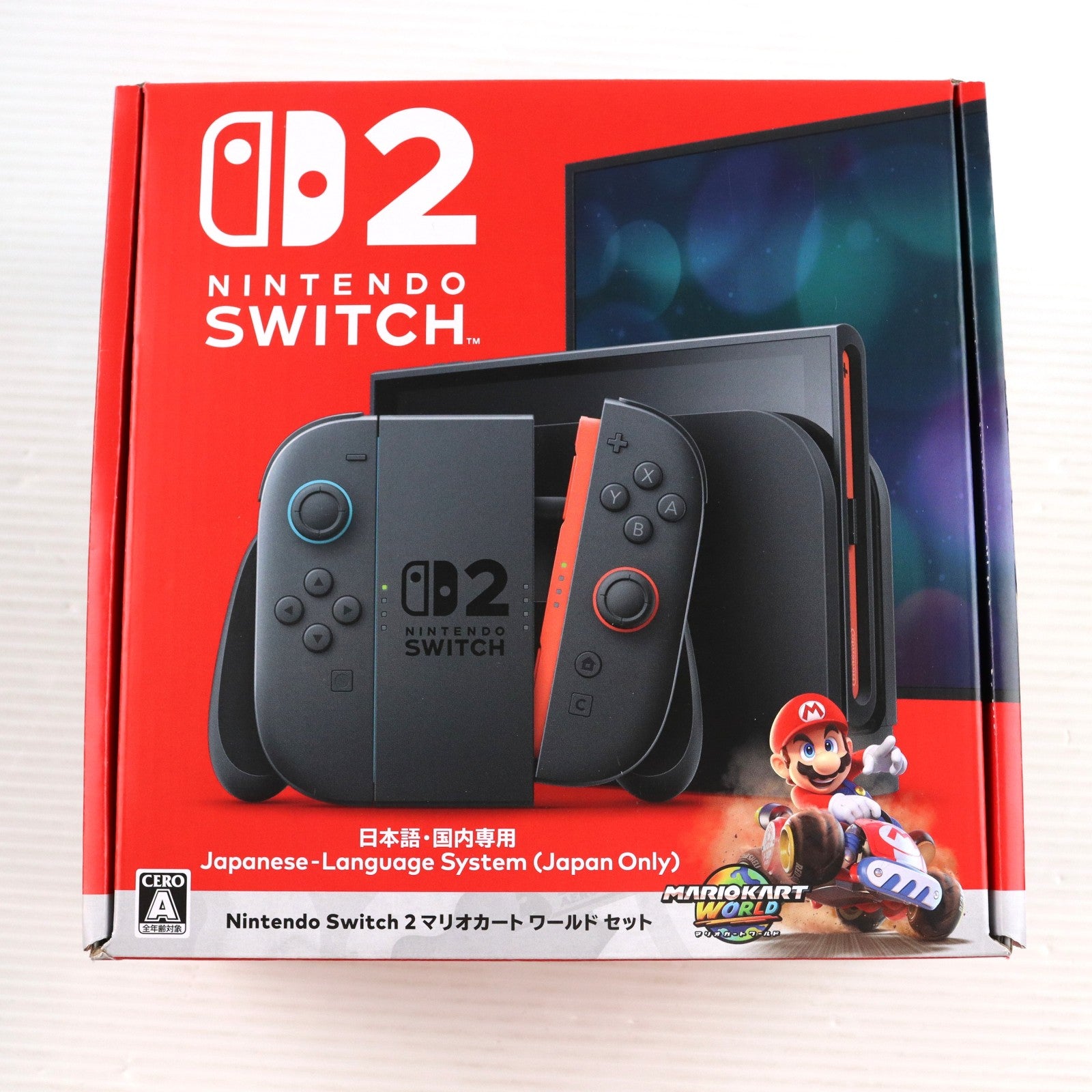 【中古即納】[Switch2] (本体)(未使用) Nintendo Switch 2(ニンテンドースイッチ2)(日本語・国内専用) マリオカート ワールド セット 任天堂(BEE-S-KB6PA)(20250605)