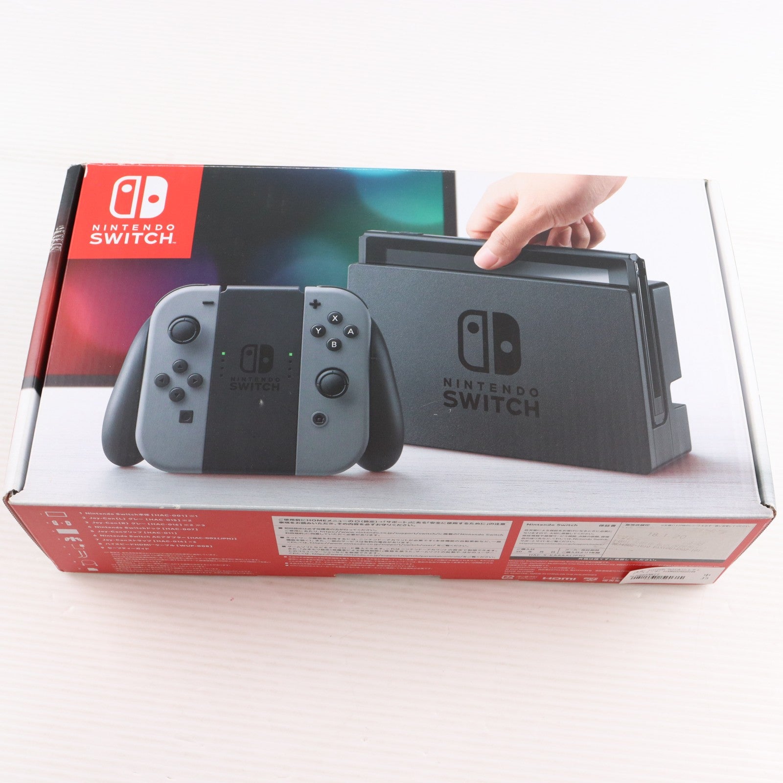 【中古即納】[Switch] (本体) Nintendo Switch(ニンテンドースイッチ) Joy-Con(L)/R グレー 任天堂(HAC-S-KAAAA)(20170303)
