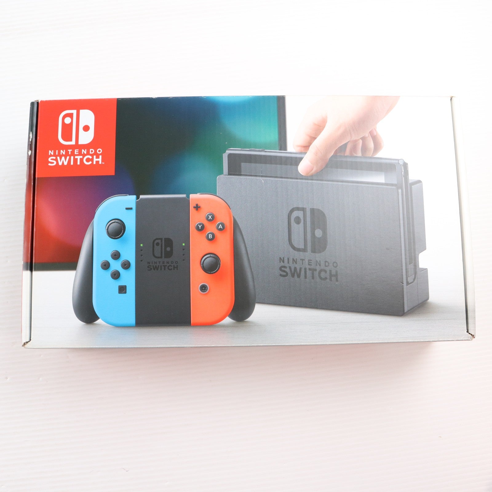 【中古即納】[Switch] (本体) Nintendo Switch(ニンテンドースイッチ) Joy-Con(L) ネオンブルー/R ネオンレッド 任天堂(HAD-S-KABAH)(20190830)