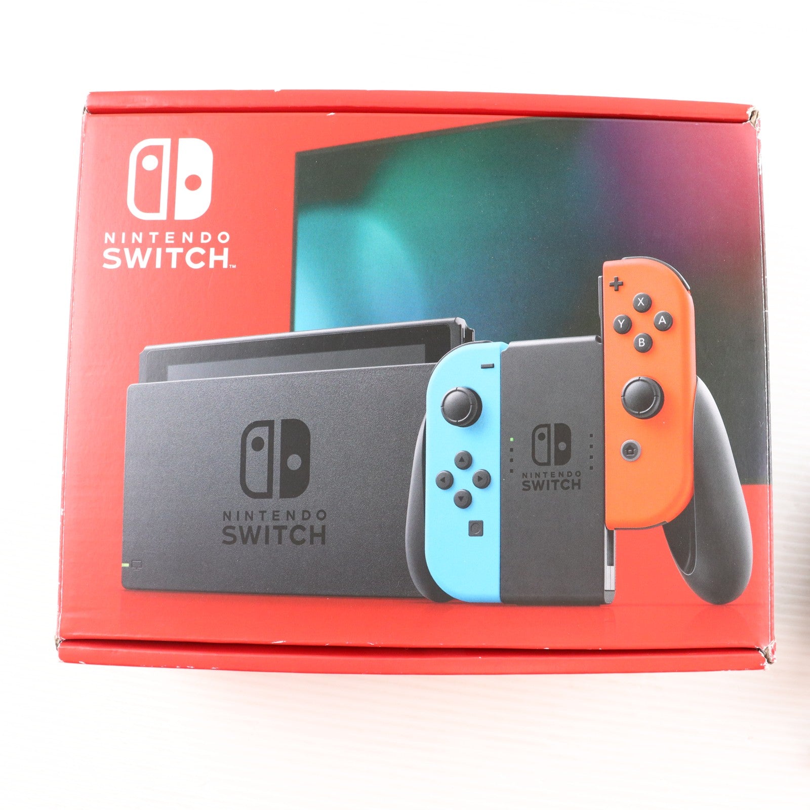 【中古即納】[Switch] (本体) Nintendo Switch(ニンテンドースイッチ) Joy-Con(L) ネオンブルー/R ネオンレッド 任天堂(HAD-S-KABAH)(20190830)