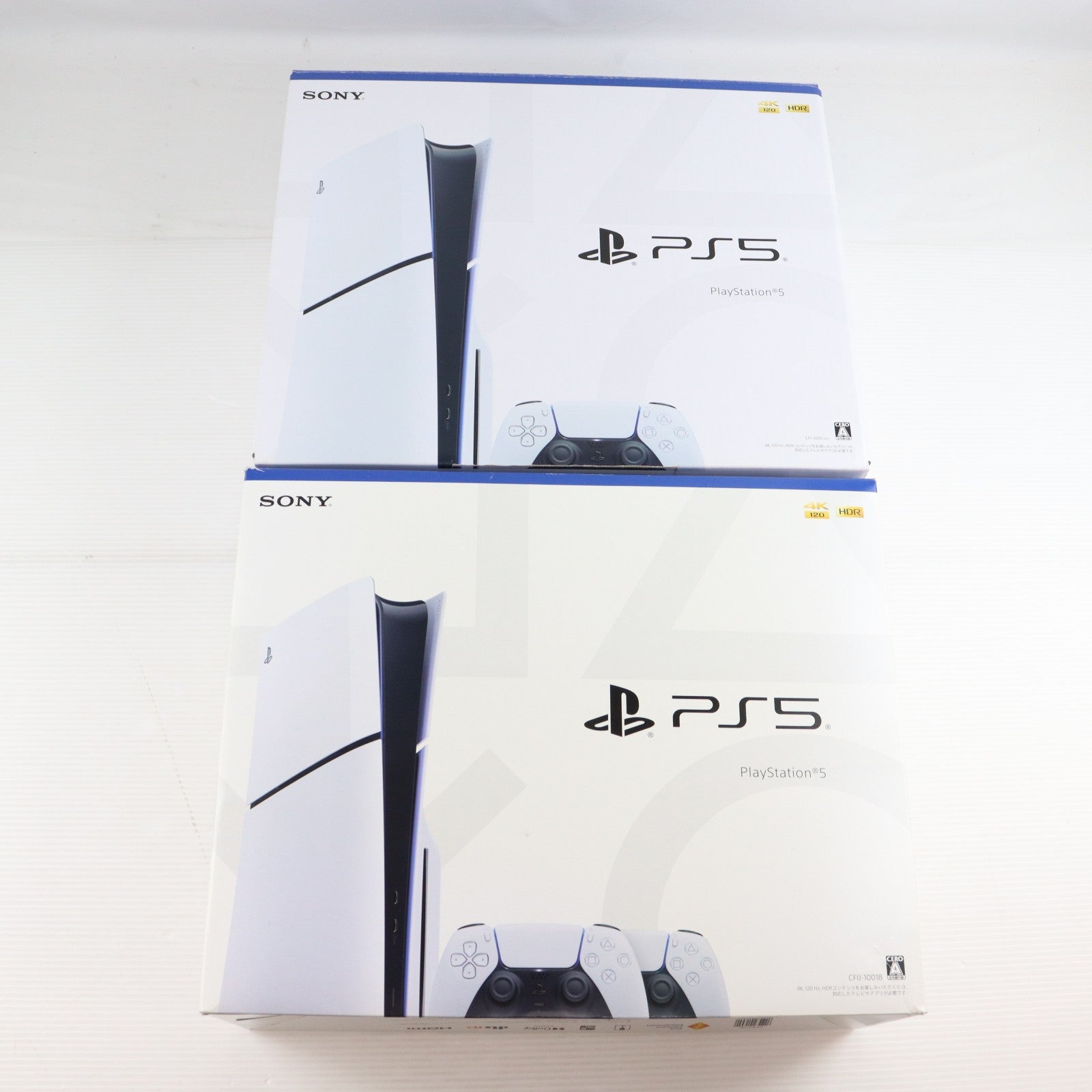 【中古即納】[PS5] (本体) PlayStation 5 slimモデル(プレイステーション5 スリムモデル) DualSense(デュアルセンス) ワイヤレスコントローラー ダブルパック SIE(CFIJ-10018)(20231110)