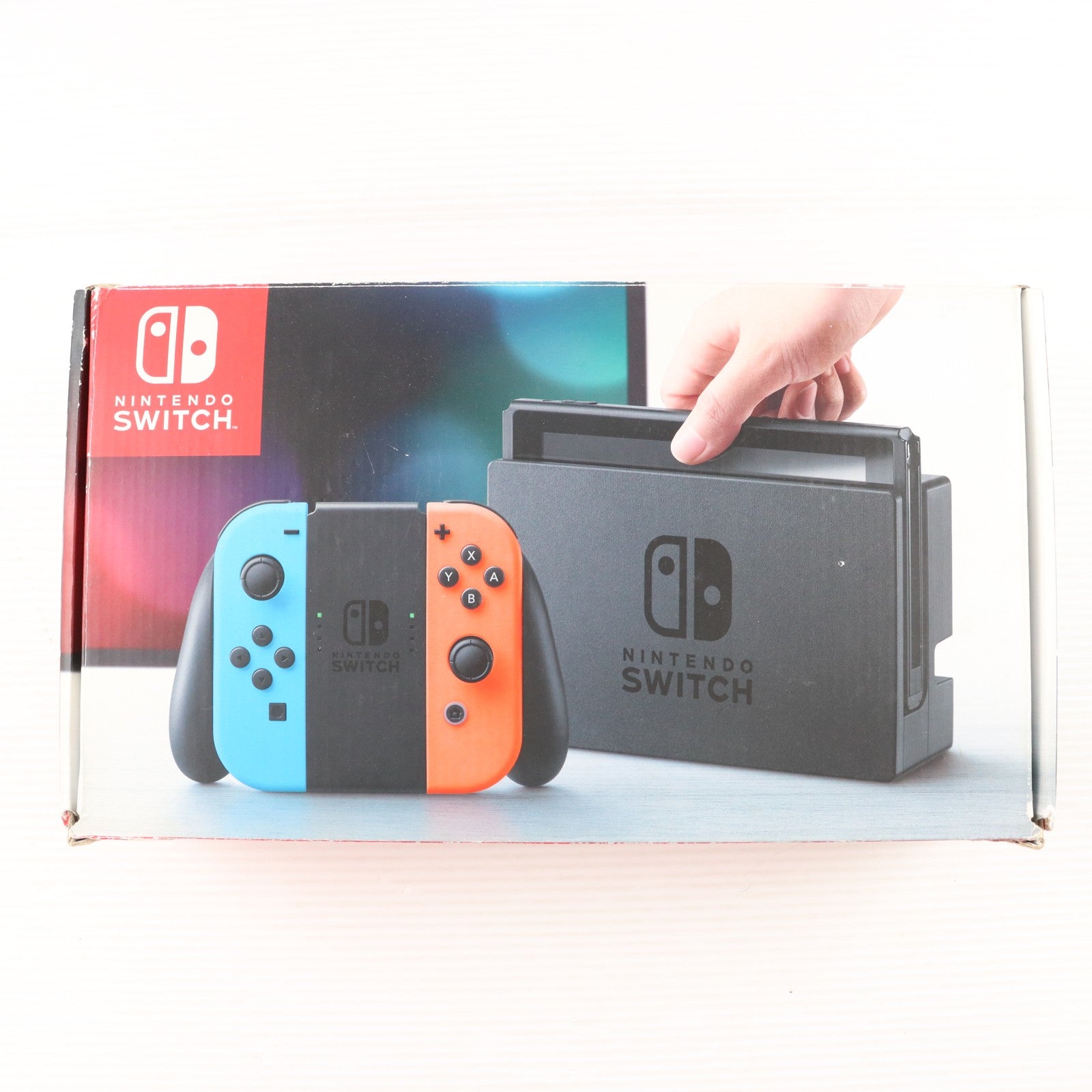 【中古即納】[Switch] (本体) Nintendo Switch(ニンテンドースイッチ) Joy-Con(L) ネオンブルー/R ネオンレッド 任天堂(HAC-S-KABAA)(20170303)