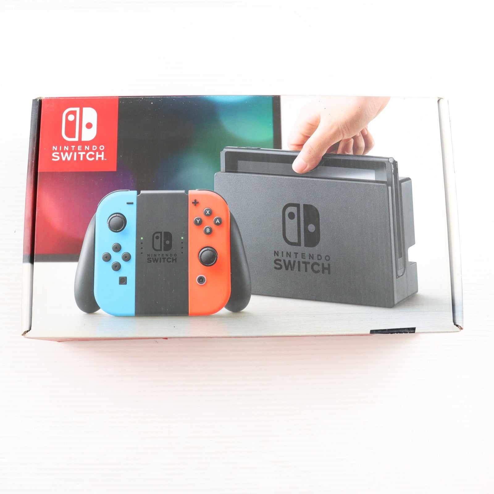 【中古即納】[Switch] (本体) Nintendo Switch(ニンテンドースイッチ) Joy-Con(L) ネオンブルー/R ネオンレッド 任天堂(HAC-S-KABAA)(20170303)