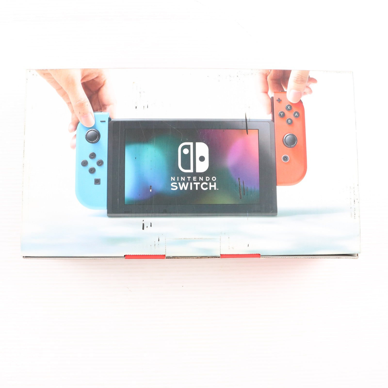 【中古即納】[Switch] (本体) Nintendo Switch(ニンテンドースイッチ) Joy-Con(L) ネオンブルー/R ネオンレッド 任天堂(HAC-S-KABAA)(20170303)
