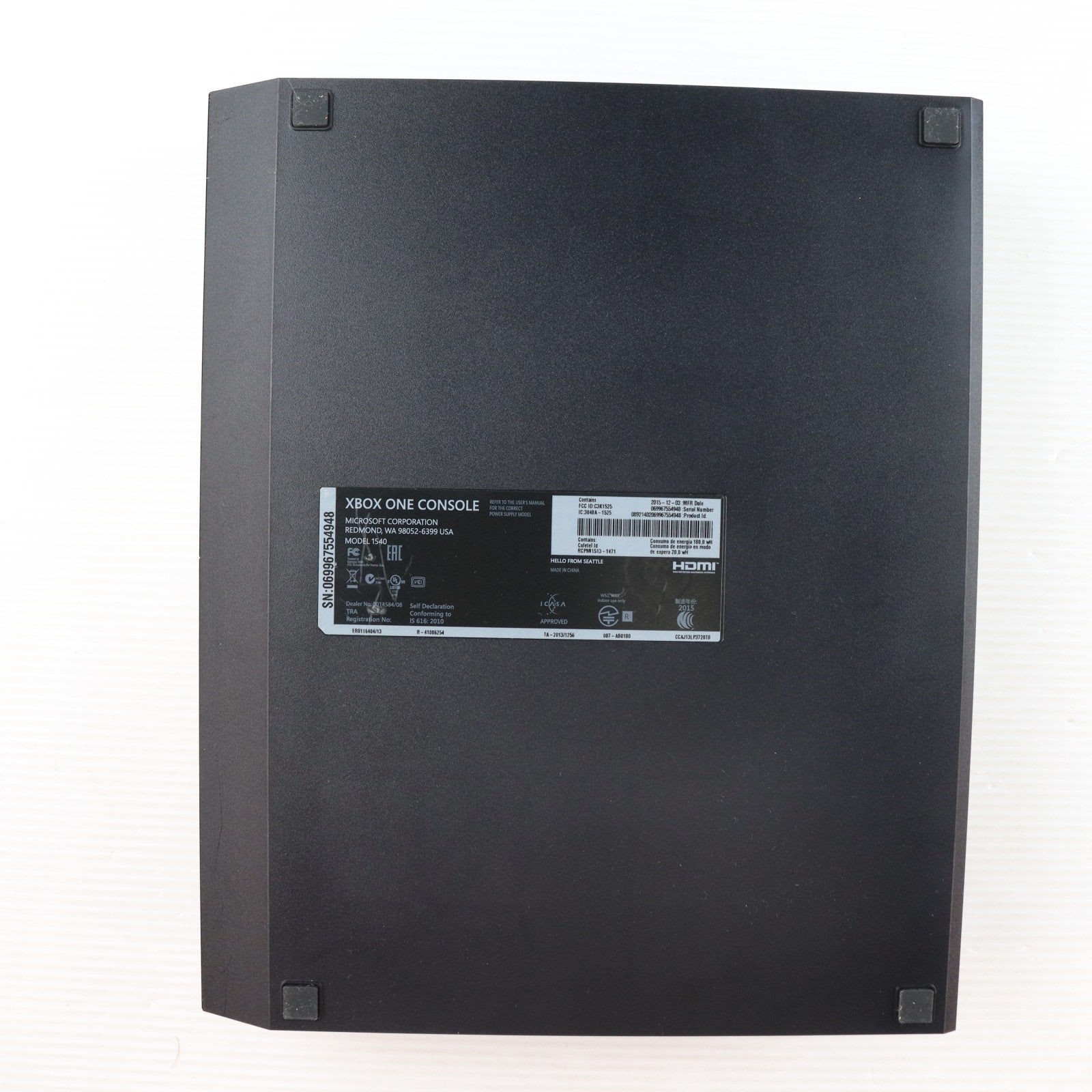 【中古即納】[XboxOne] (本体)(ソフト無し) Xbox One 500GB(Halo: The Master Chief Collection(ヘイロー ザ マスターチーフ コレクション) 同梱版 日本マイクロソフト(5C6-00098)(20160218)