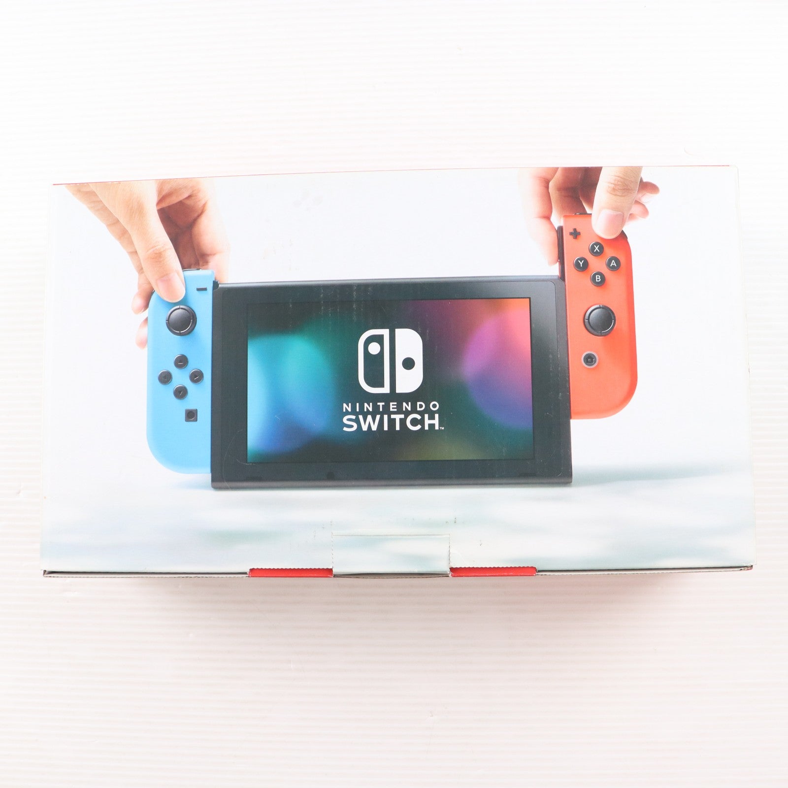 【中古即納】[Switch] (本体) Nintendo Switch(ニンテンドースイッチ) Joy-Con(L) ネオンブルー/R ネオンレッド 任天堂(HAC-S-KABAA)(20170303)