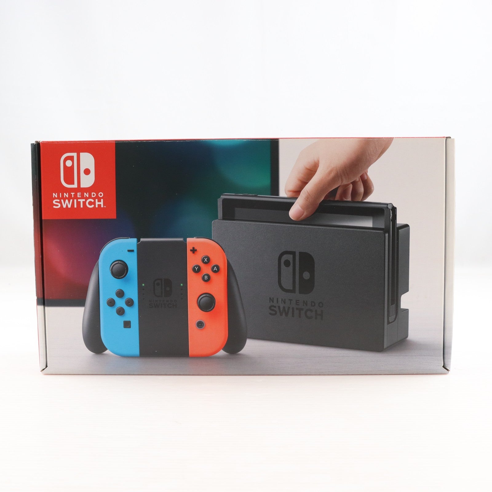 【中古即納】[Switch] (本体) Nintendo Switch(ニンテンドースイッチ) Joy-Con(L) ネオンブルー/R ネオンレッド 任天堂(HAC-S-KABAA)(20170303)