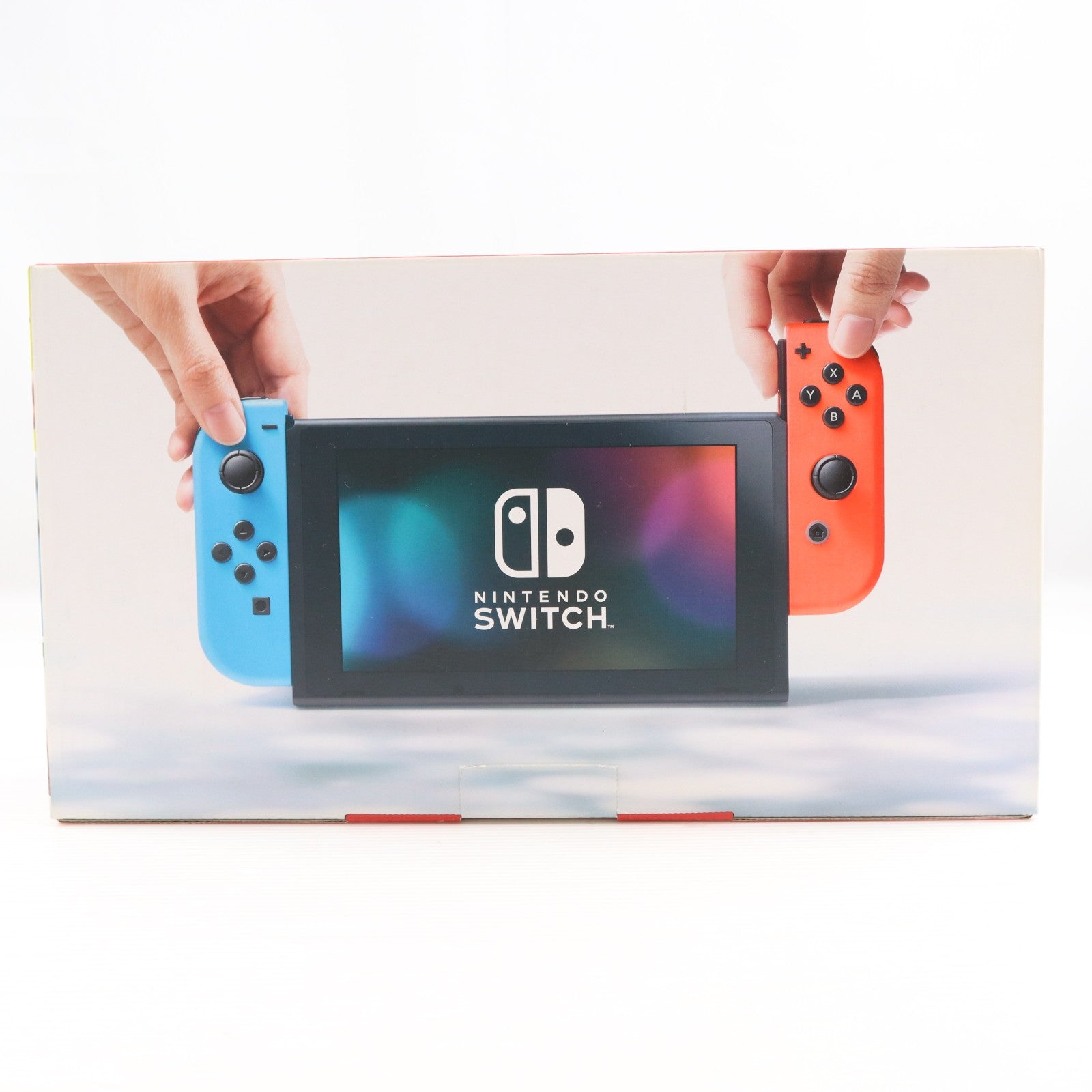 【中古即納】[Switch] (本体) Nintendo Switch(ニンテンドースイッチ) Joy-Con(L) ネオンブルー/R ネオンレッド 任天堂(HAC-S-KABAA)(20170303)