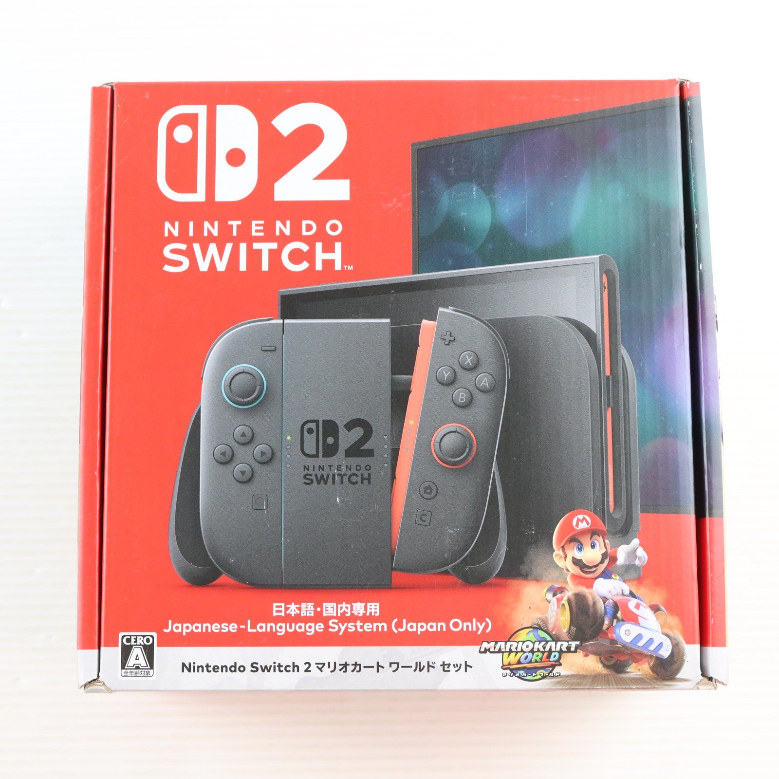 【中古即納】[Switch2] (本体)(未使用) Nintendo Switch 2(ニンテンドースイッチ2)(日本語・国内専用) マリオカート ワールド セット 任天堂(BEE-S-KB6PA)(20250605)