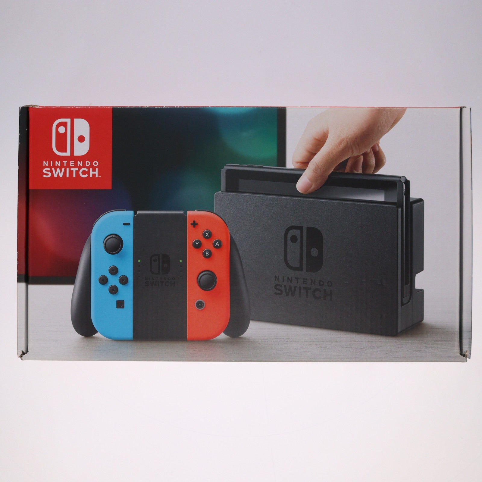 【中古即納】[Switch] (本体) Nintendo Switch(ニンテンドースイッチ) Joy-Con(L) ネオンブルー/R ネオンレッド 任天堂(HAC-S-KABAA)(20170303)