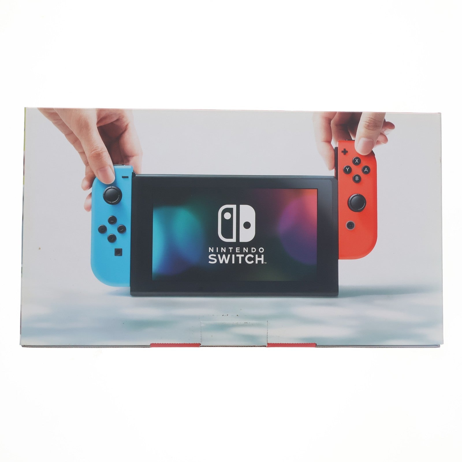【中古即納】[Switch] (本体) Nintendo Switch(ニンテンドースイッチ) Joy-Con(L) ネオンブルー/R ネオンレッド 任天堂(HAC-S-KABAA)(20170303)