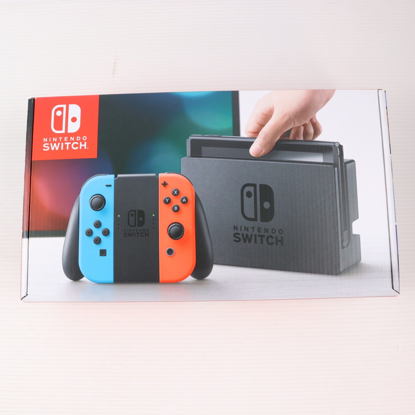【中古即納】[Switch] (本体) Nintendo Switch(ニンテンドースイッチ) Joy-Con(L) ネオンブルー/R ネオンレッド 任天堂(HAC-S-KABAA)(20170303)