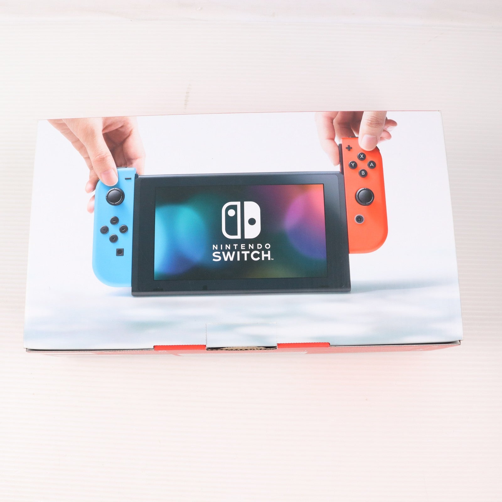 【中古即納】[Switch] (本体) Nintendo Switch(ニンテンドースイッチ) Joy-Con(L) ネオンブルー/R ネオンレッド 任天堂(HAC-S-KABAA)(20170303)