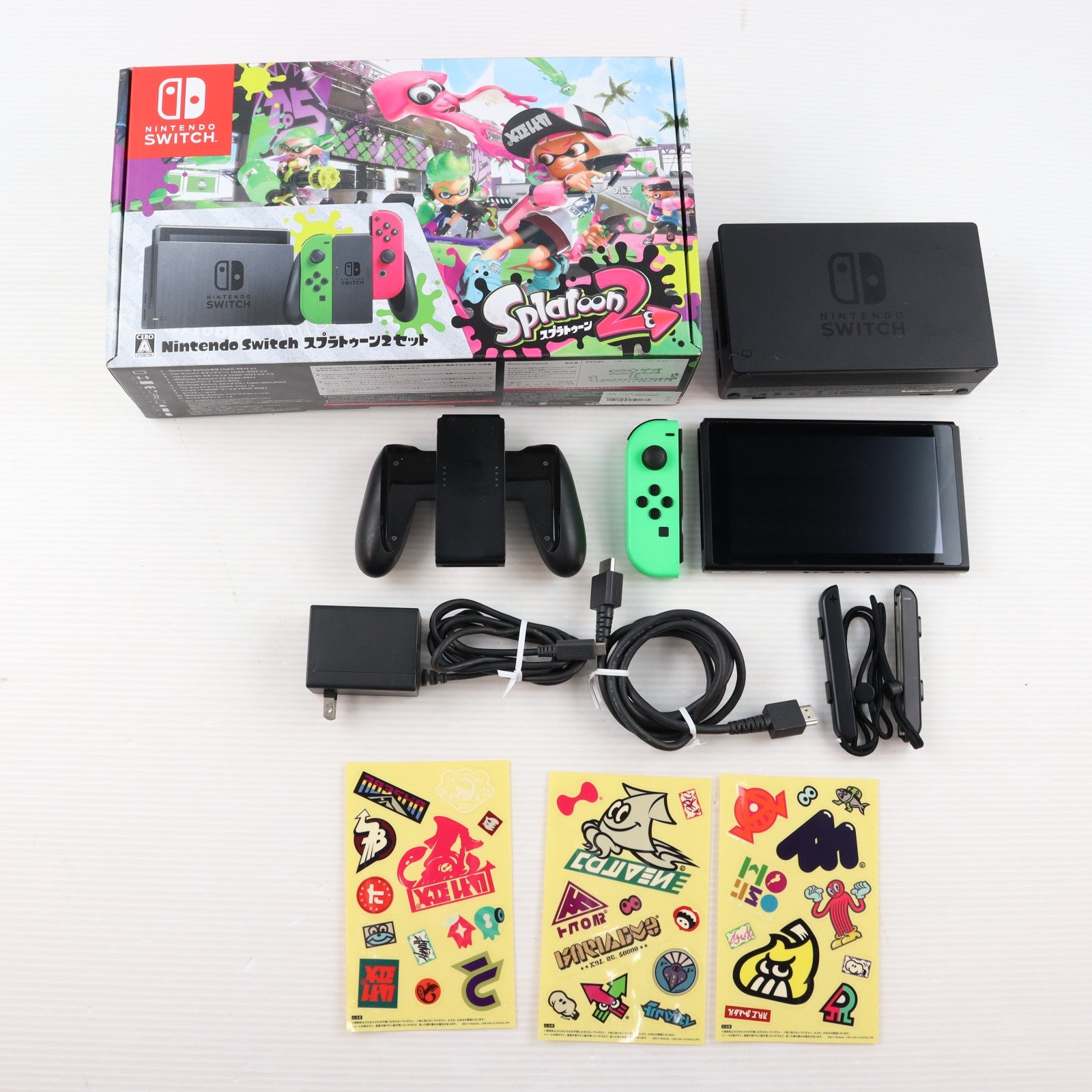 【中古即納】[Switch] (本体) Nintendo Switch(ニンテンドースイッチ) スプラトゥーン2セット 任天堂(HAC-S-KACEK)(20180713)