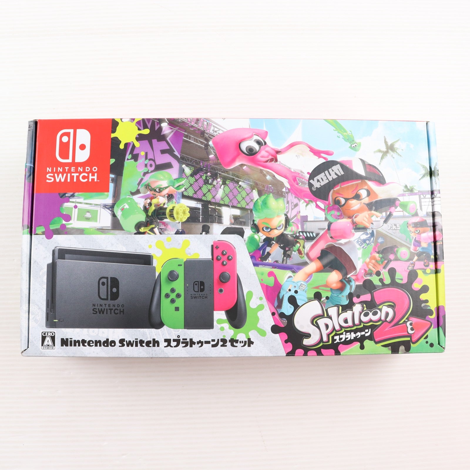 【中古即納】[Switch] (本体) Nintendo Switch(ニンテンドースイッチ) スプラトゥーン2セット 任天堂(HAC-S-KACEK)(20180713)