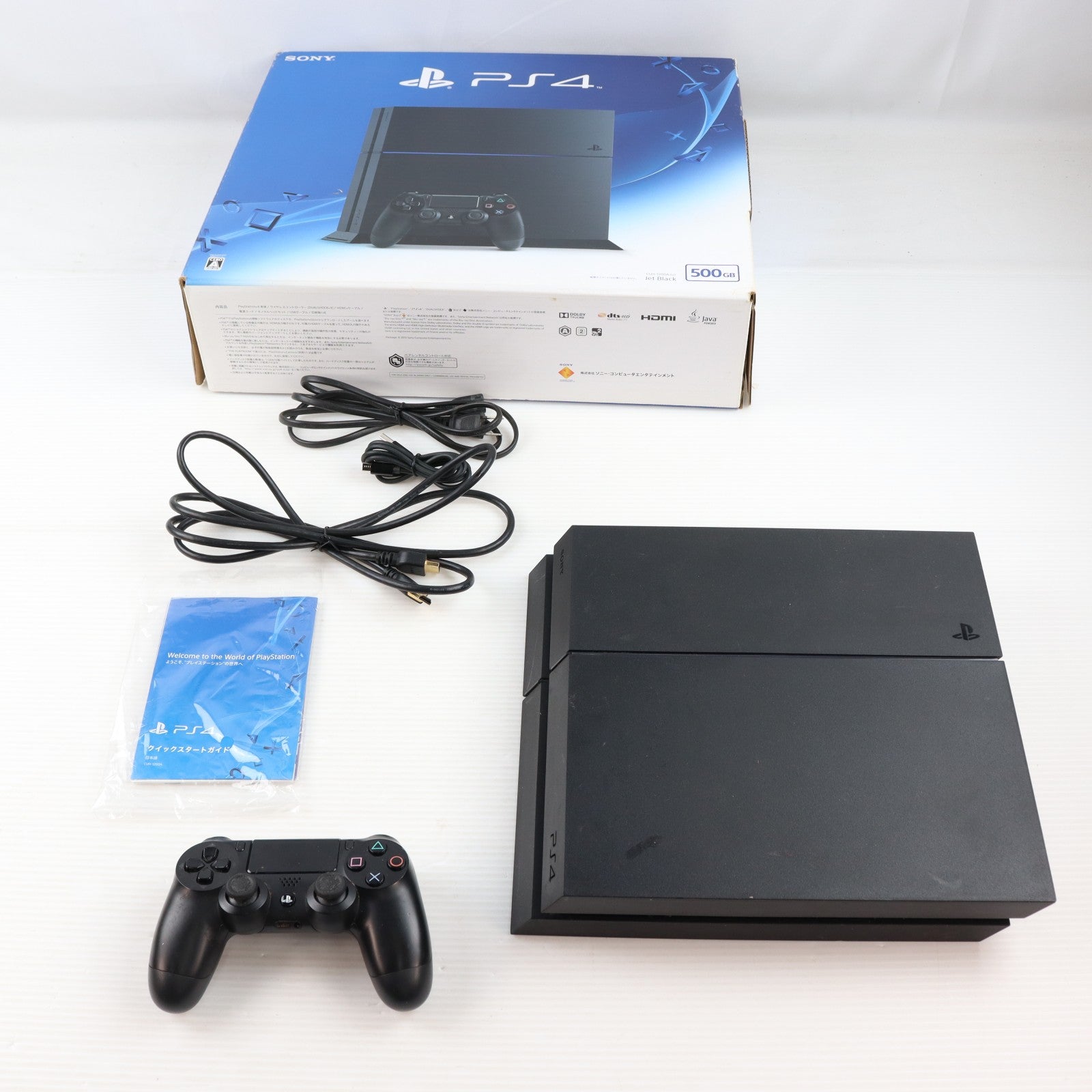 【中古即納】[PS4] (本体) PlayStation 4(プレイステーション4) ジェット・ブラック HDD500GB SCE(CUH-1200AB01)(20150625)