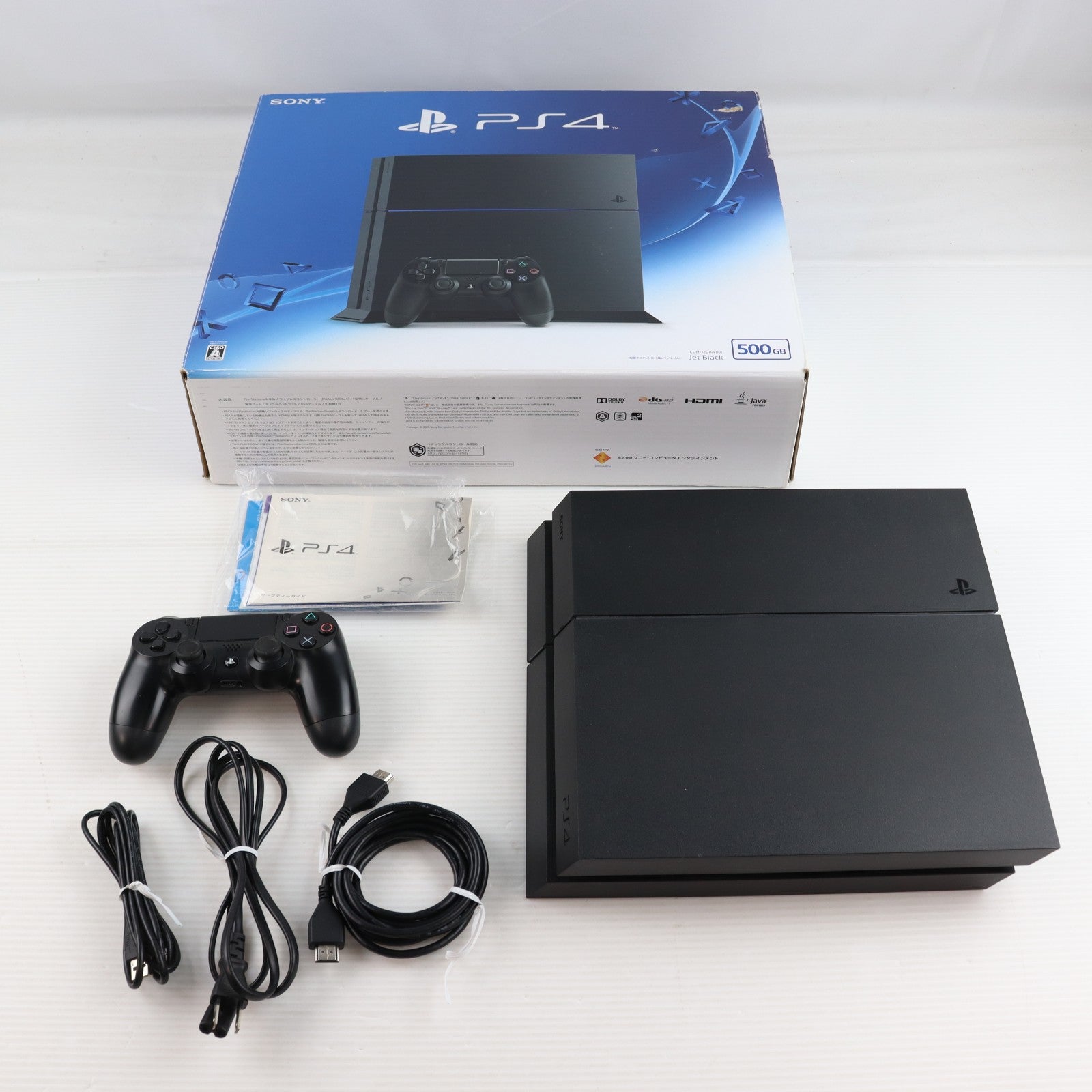 【中古即納】[PS4] (本体) PlayStation 4(プレイステーション4) ジェット・ブラック HDD500GB SCE(CUH-1200AB01)(20150625)