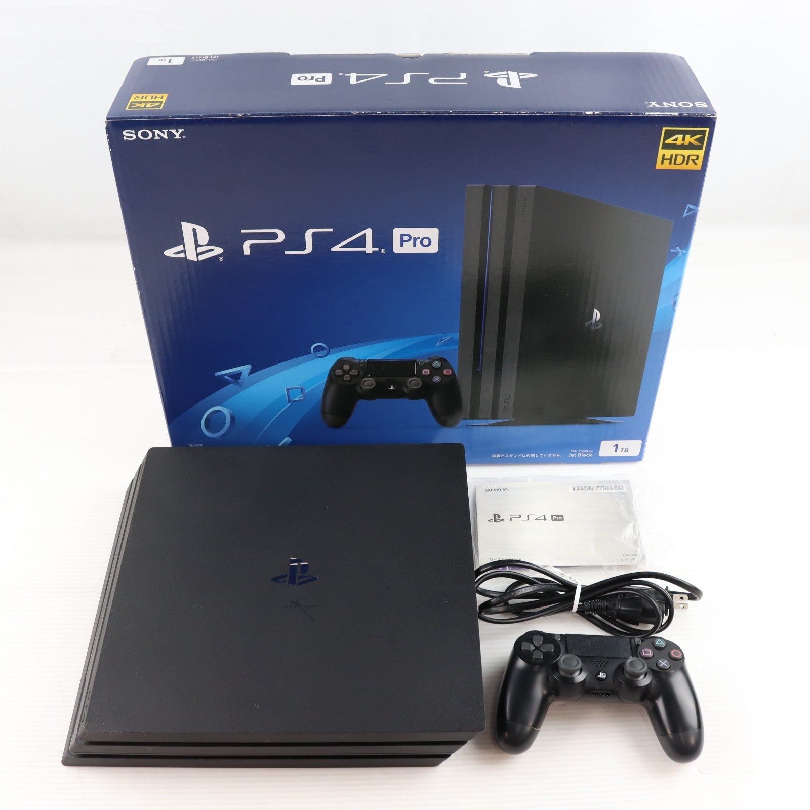【中古即納】[PS4] (本体) PlayStation 4 Pro(プレイステーション4 プロ) ジェット・ブラック 1TB SIE(CUH-7100BB01)(20170929)