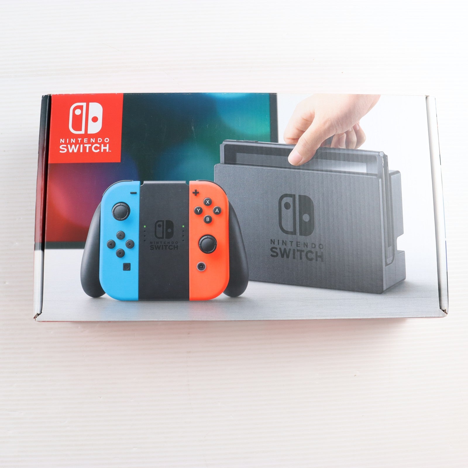 【中古即納】[Switch] (本体) Nintendo Switch(ニンテンドースイッチ) Joy-Con(L) ネオンブルー/R ネオンレッド 任天堂(HAC-S-KABAA)(20170303)
