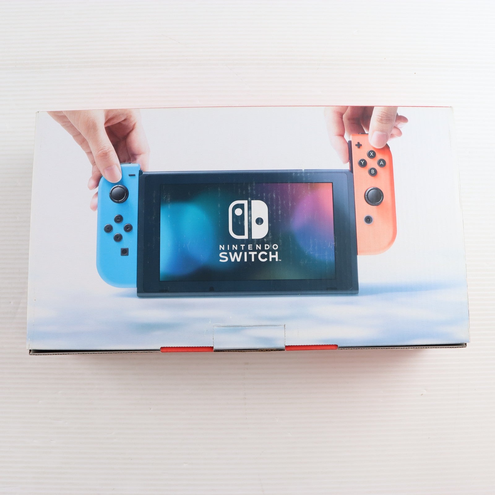 【中古即納】[Switch] (本体) Nintendo Switch(ニンテンドースイッチ) Joy-Con(L) ネオンブルー/R ネオンレッド 任天堂(HAC-S-KABAA)(20170303)